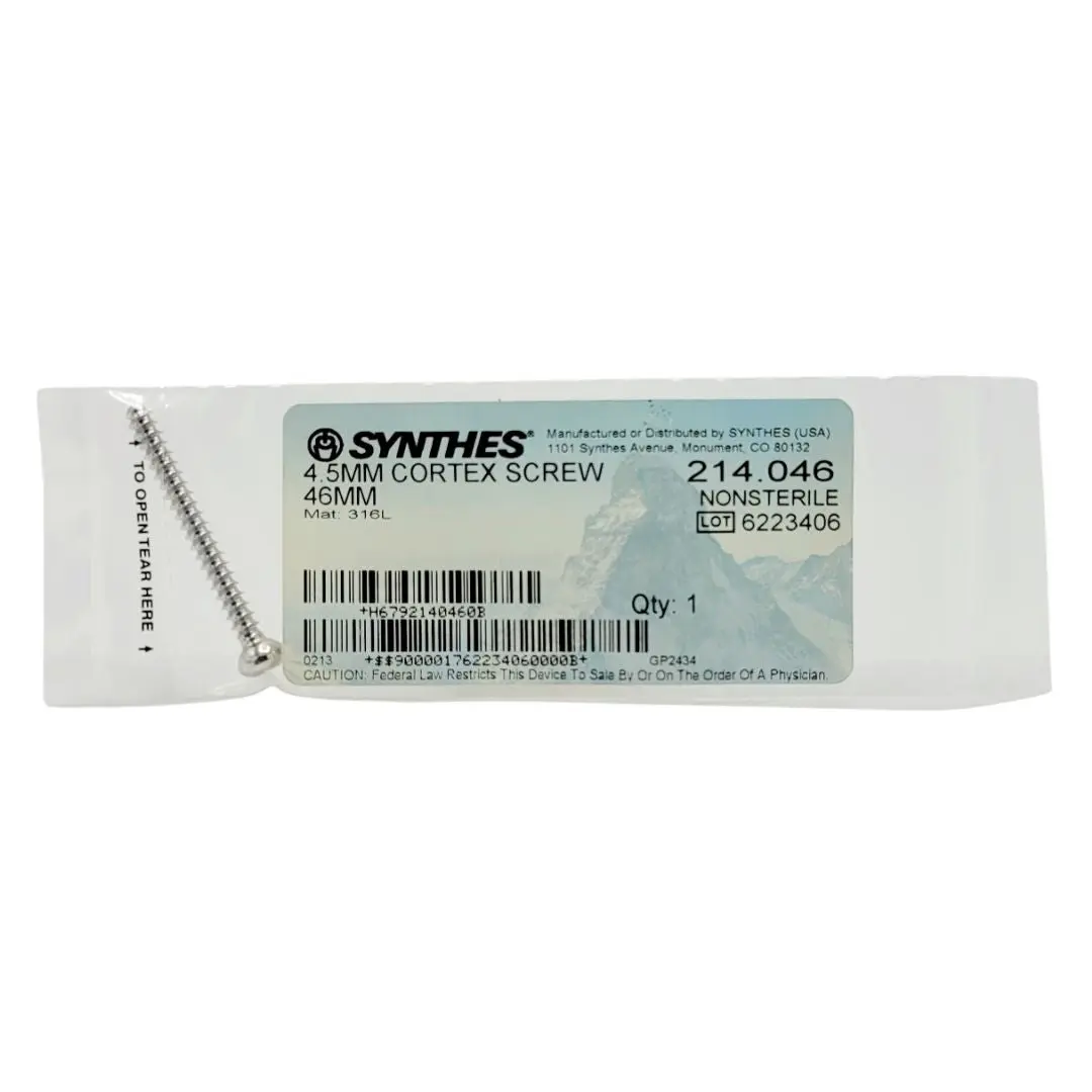 Synthes 214.046 4.5mm Cortex Screw 46mm