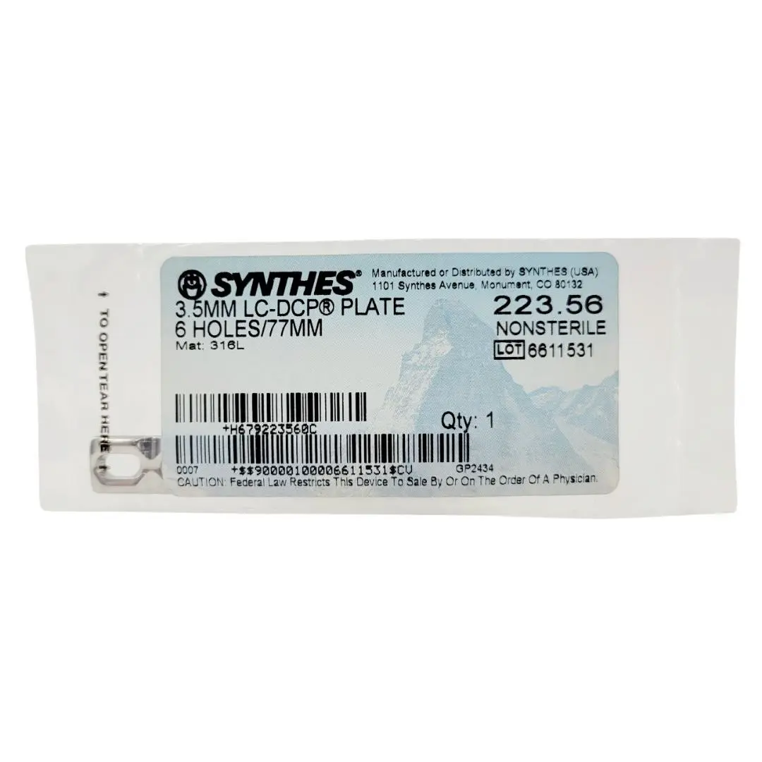 Synthes 223.56 3.5mm LC-DCP Plate 6 Holes/77mm