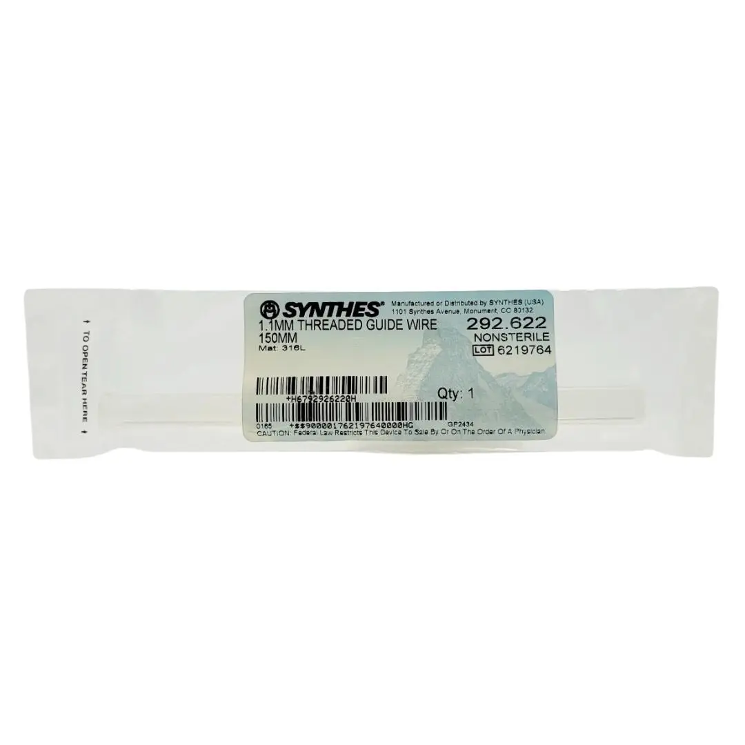 Synthes 292.622 1.1mm Threaded Guide Wire 150mm