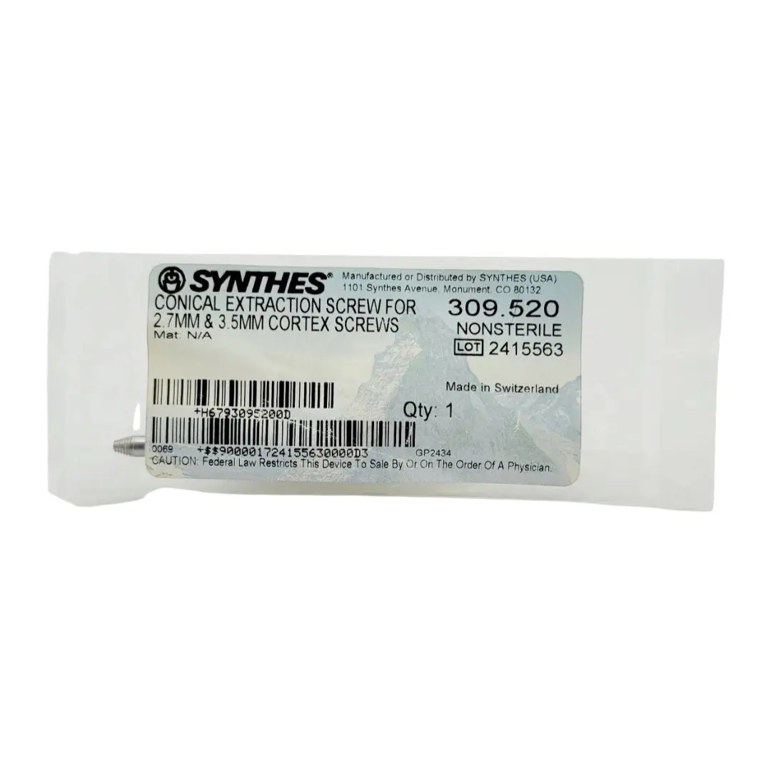 Synthes 309.520 Conical Extraction Screw For 2.7mm & 3.5mm Cortex Screws