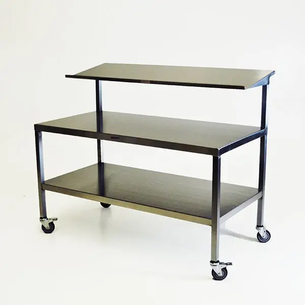 AcralMed TBL554/555/556 SS Table with Solid Upper Shelf - Image 2
