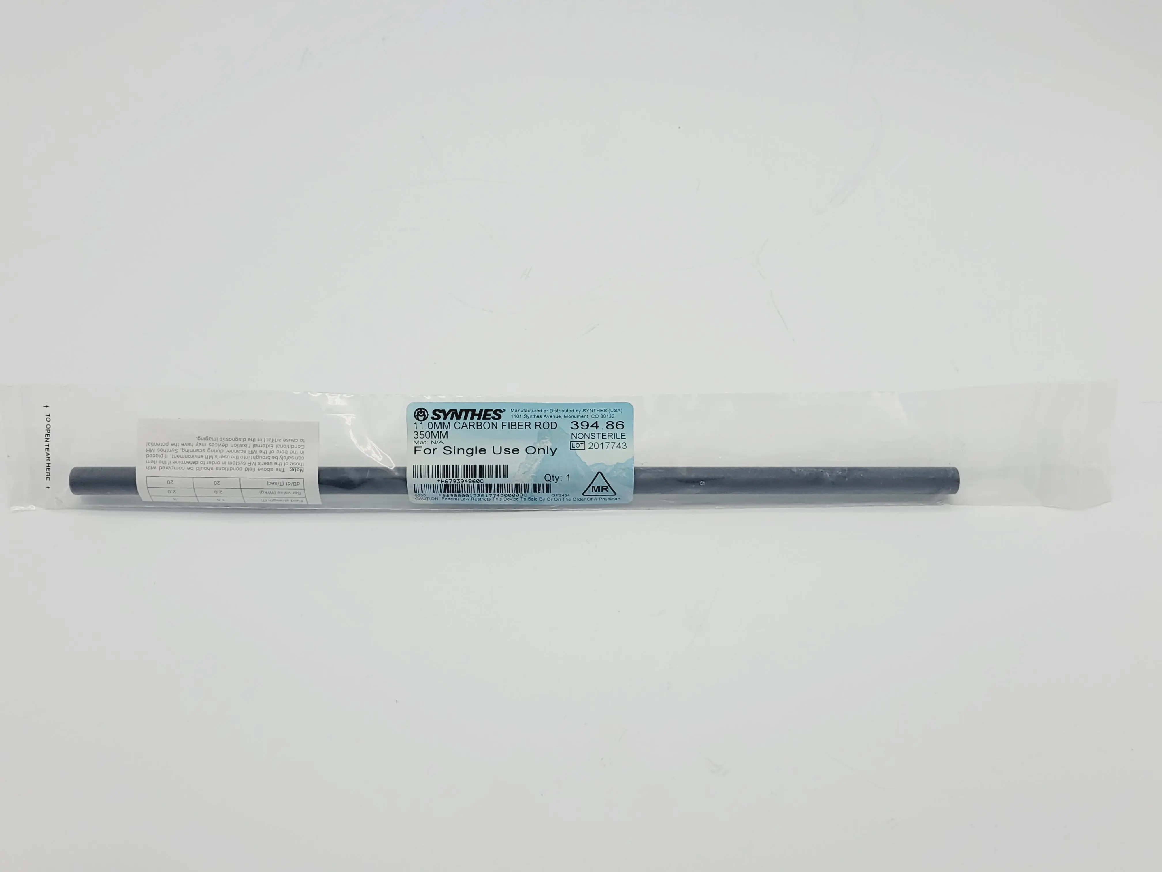 Synthes 394.86 Large Ex-fix 11mm Carbon Fiber Rod 350mm / MR-Conditional - Image 2