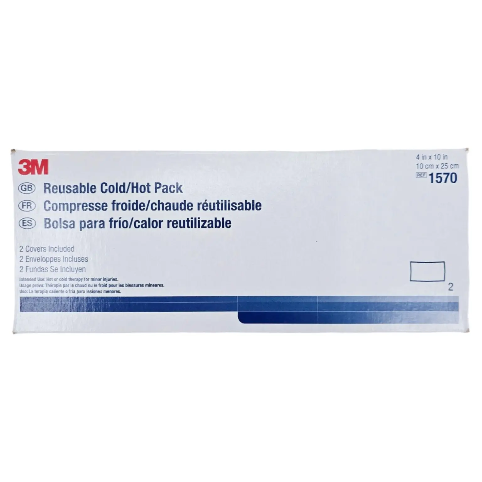 3M 1570 Reusable Cold/Hot Pack 4" x 10" 2 Covers Included