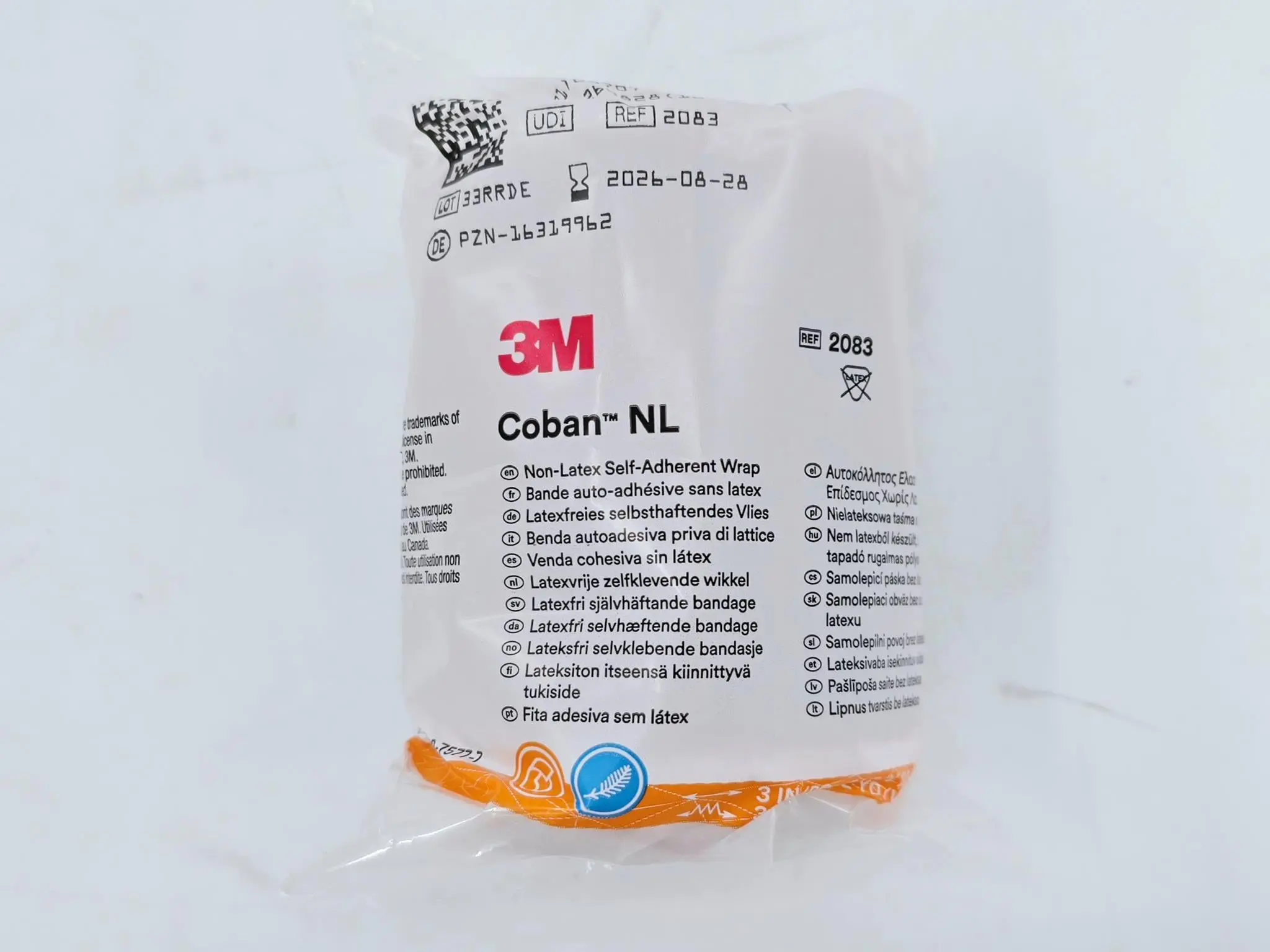 3M 2083 Coban NL Non-Latex Self-Adherent Wrap 3" X 5yds 24/CS - Image 3