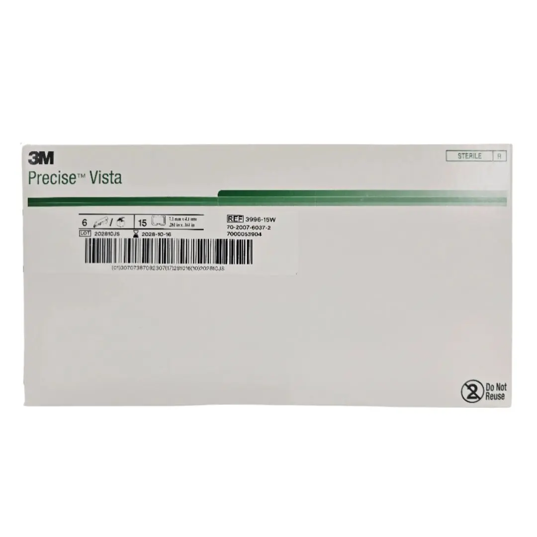 3M 3996-15W Precise Vista Disposable Skin Stapler w/ 15 Wide Staples 7.1mm x 4.1mm BX/6