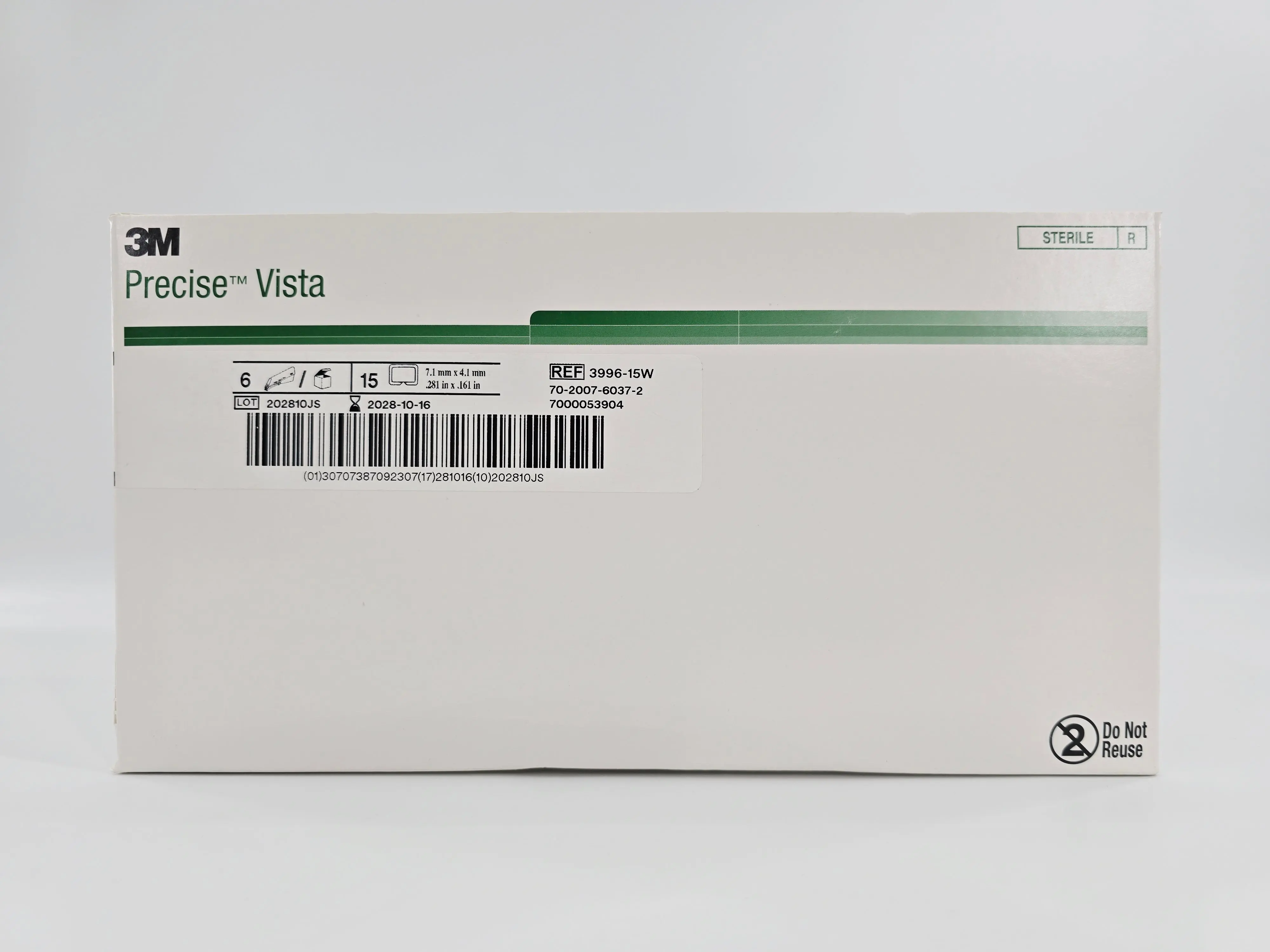 3M 3996-15W Precise Vista Disposable Skin Stapler w/ 15 Wide Staples 7.1mm x 4.1mm BX/6 - Image 3