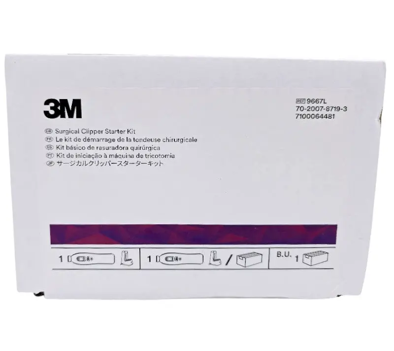 3M 9667L Surgical Clipper Starter Kit Pivoting Head + Charger 160-Min Run Time