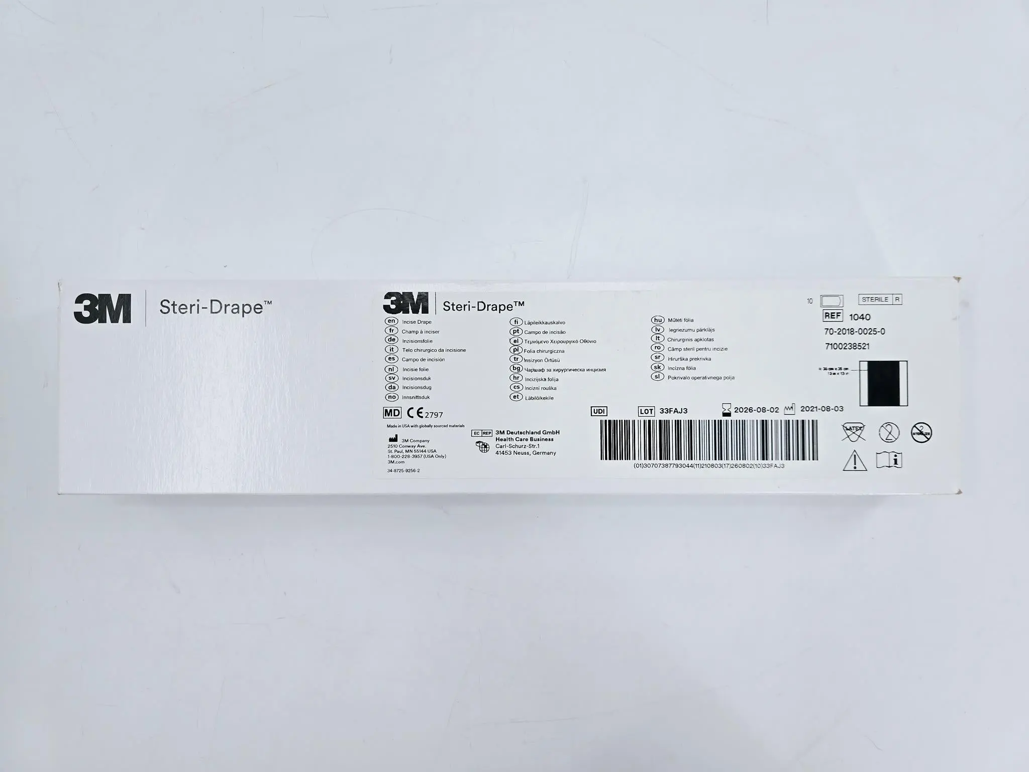 3M 1040 Steri-Drape Incise Drape 13" x 13" 10/BX - Image 2