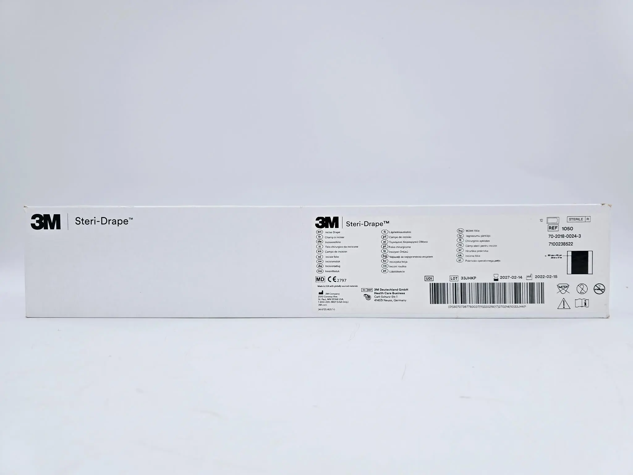 3M 1050 Steri-Drape Incise Drape 23" x 17" BX/10 - Image 2