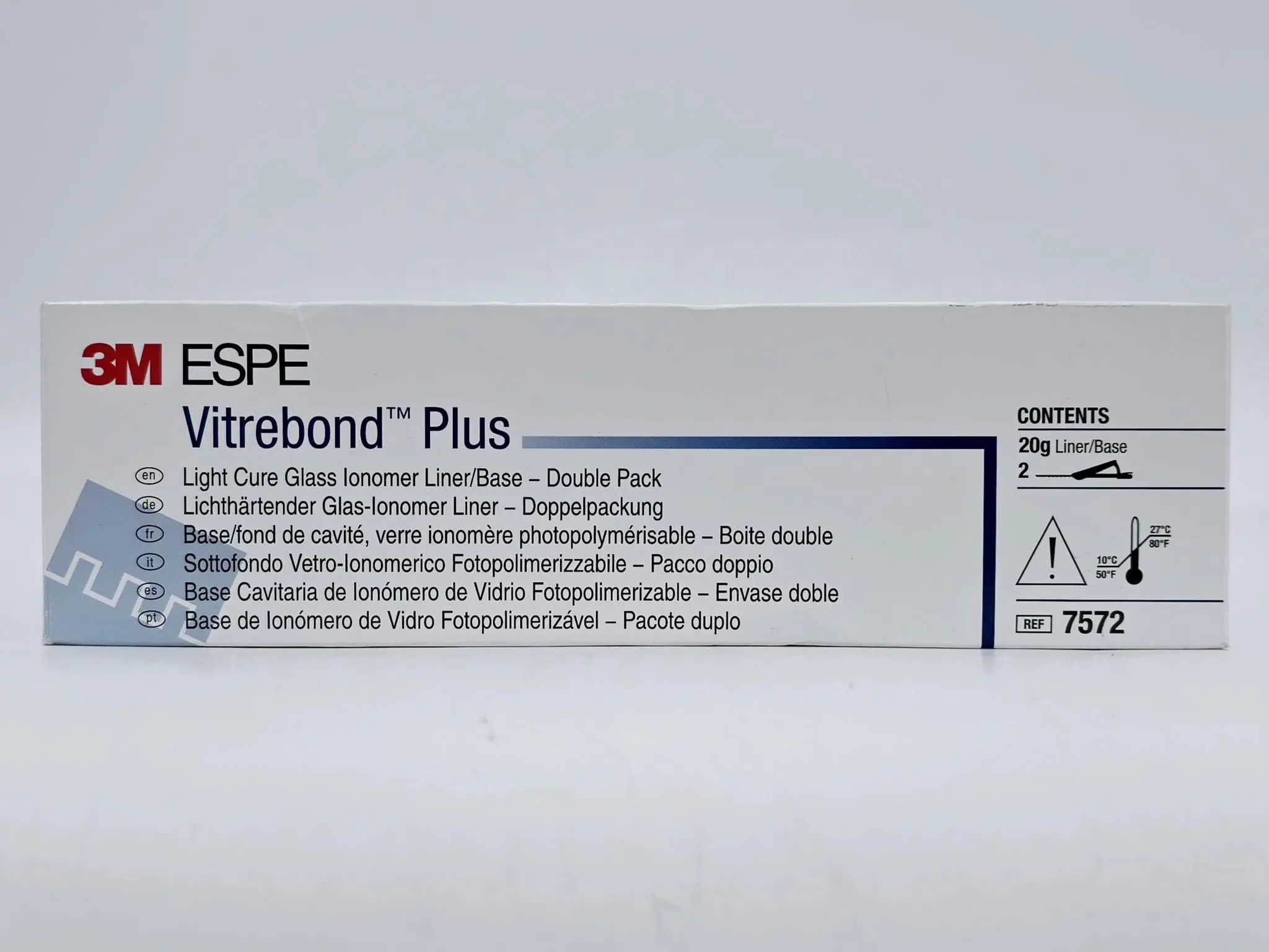 3M ESPE 7572 Vitrebond Plus Light Cure Glass Ionomer 20g Double Pack - Image 2