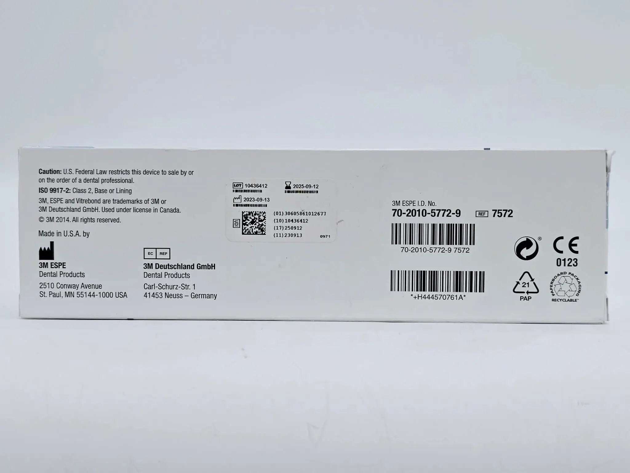 3M ESPE 7572 Vitrebond Plus Light Cure Glass Ionomer 20g Double Pack - Image 3