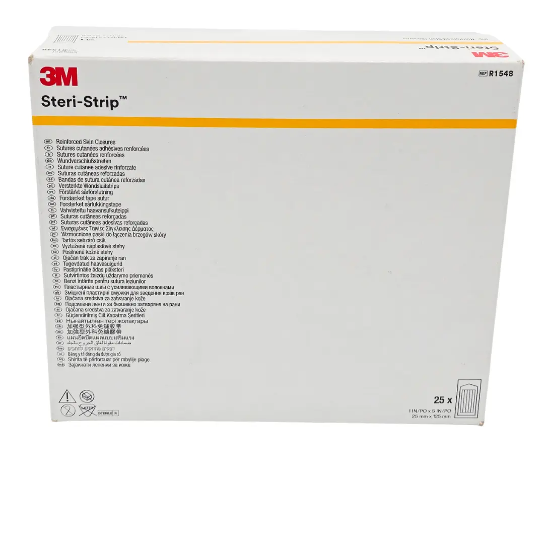 3M R1548 Steri-Strip Reinforced Skin Closures 1×5 Box of 25 Envelopes Sterile