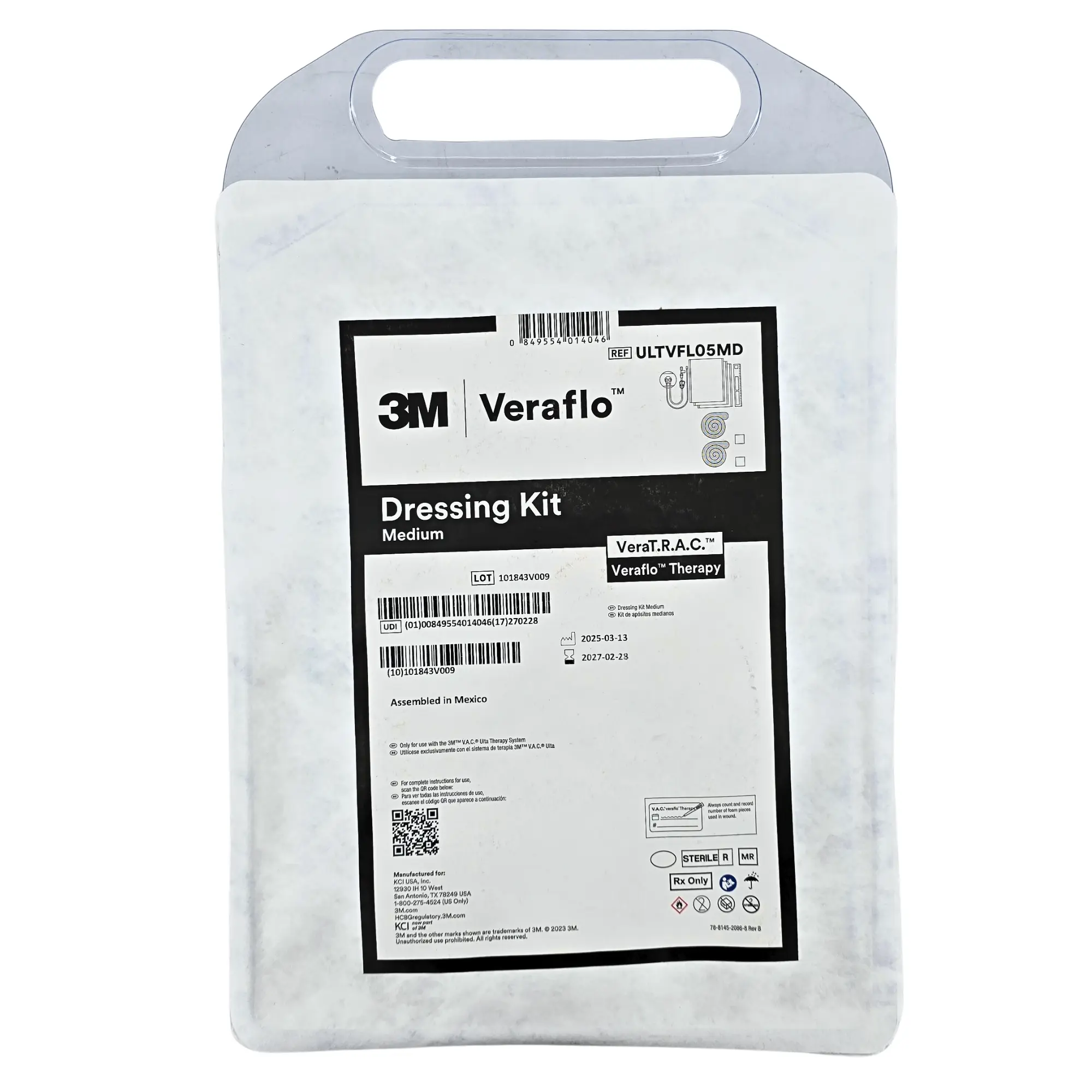3M V.A.C. Veraflo Dressing Kit - Medium ULTVFL05MD, Spiral-Cut Foam - Image 2