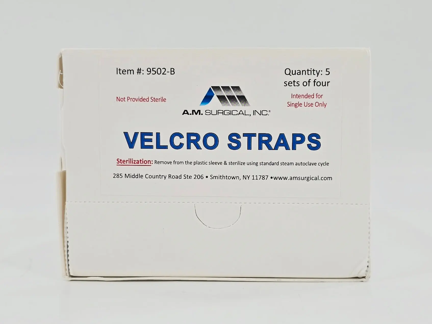 A.M. Surgical 9502-B Velcro Straps Set of 4 Autoclavable BX/5 - Image 3