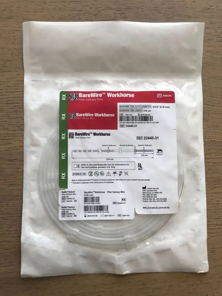 Abbott 22440-31 BareWire Workhorse Filter Delivery Wire .014" X 315cm Box Of 5 - Image 4