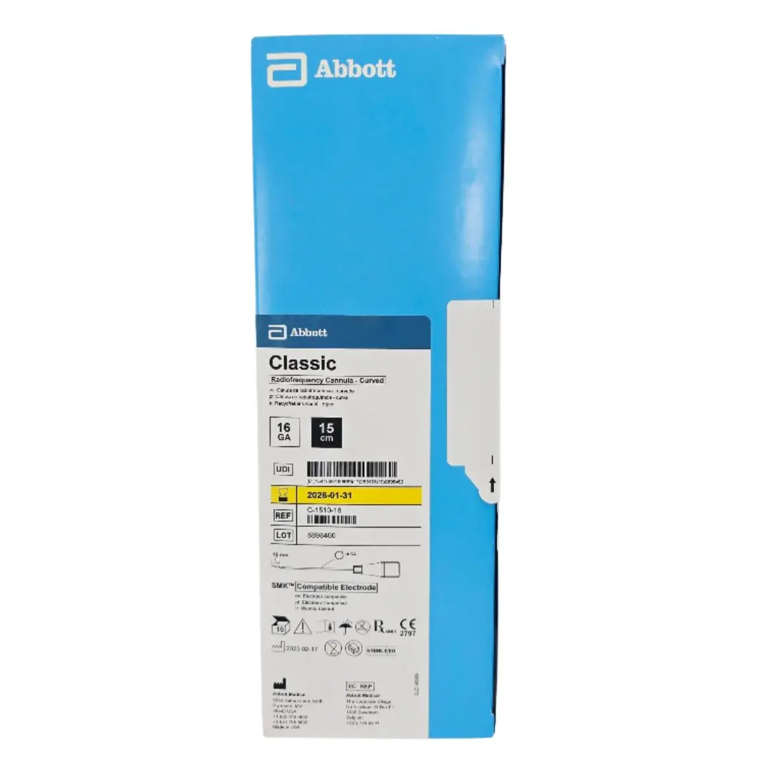 Abbott C-1510-16 Classic Radiofrequency Cannula Curved 16G x 15cm BX/10