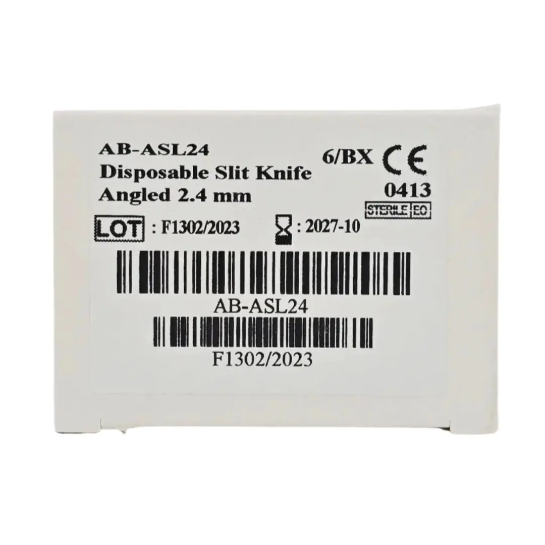 Accutome AB-ASL24 AccuSharp Ophthalmic Disposable Angled Slit Knife 45° 2.4mm 6/BX