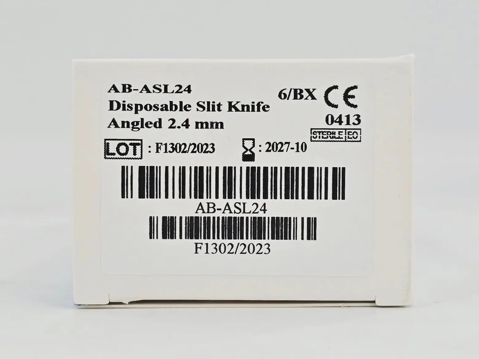Accutome AB-ASL24 AccuSharp Ophthalmic Disposable Angled Slit Knife 45° 2.4mm 6/BX - Image 2
