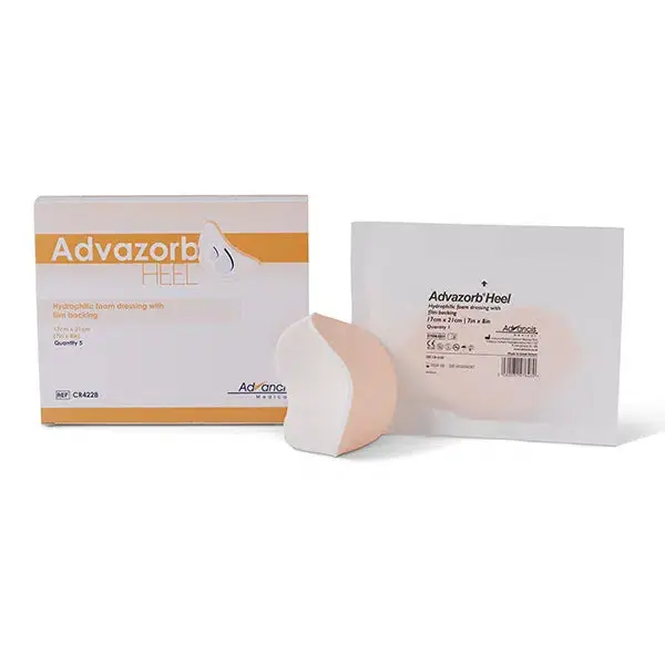 Advazorb Heel Hydrophilic Foam Dressing - Anatomically Shaped 5 Box