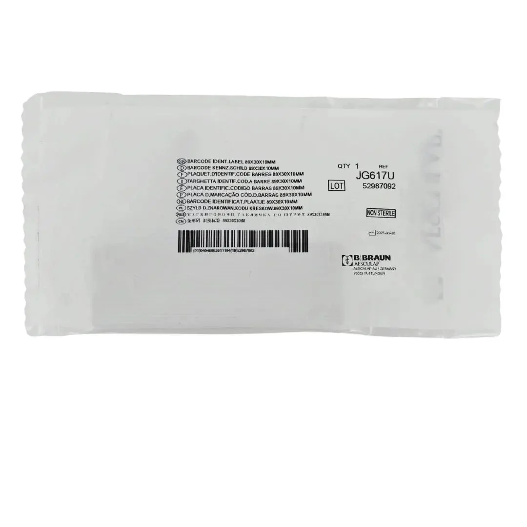 Aesculap JG617U Sterilization Barcode Identification Label 89mm x 30mm x 10mm