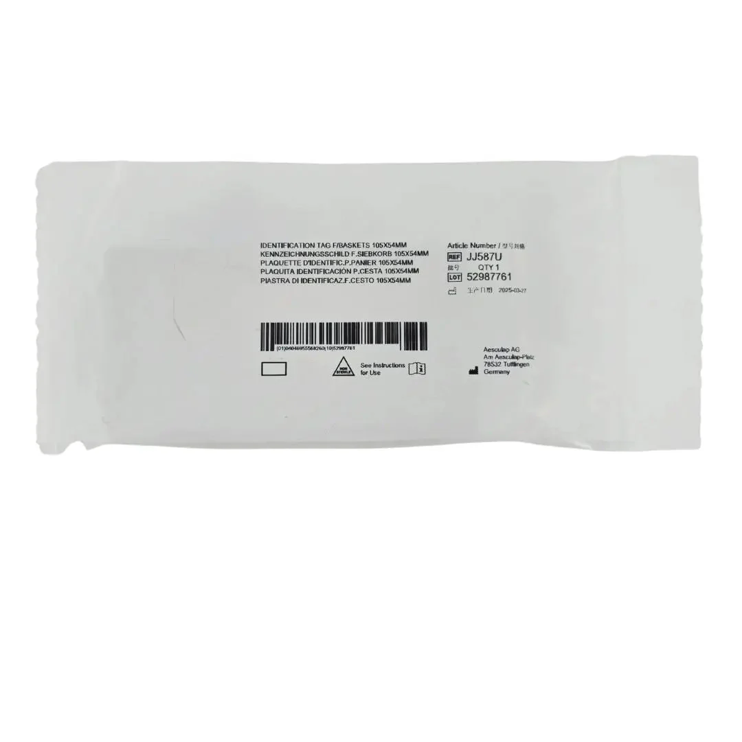 Aesculap JJ587U Sterilization Basket Identification Tag 105mm x 54mm x 10mm