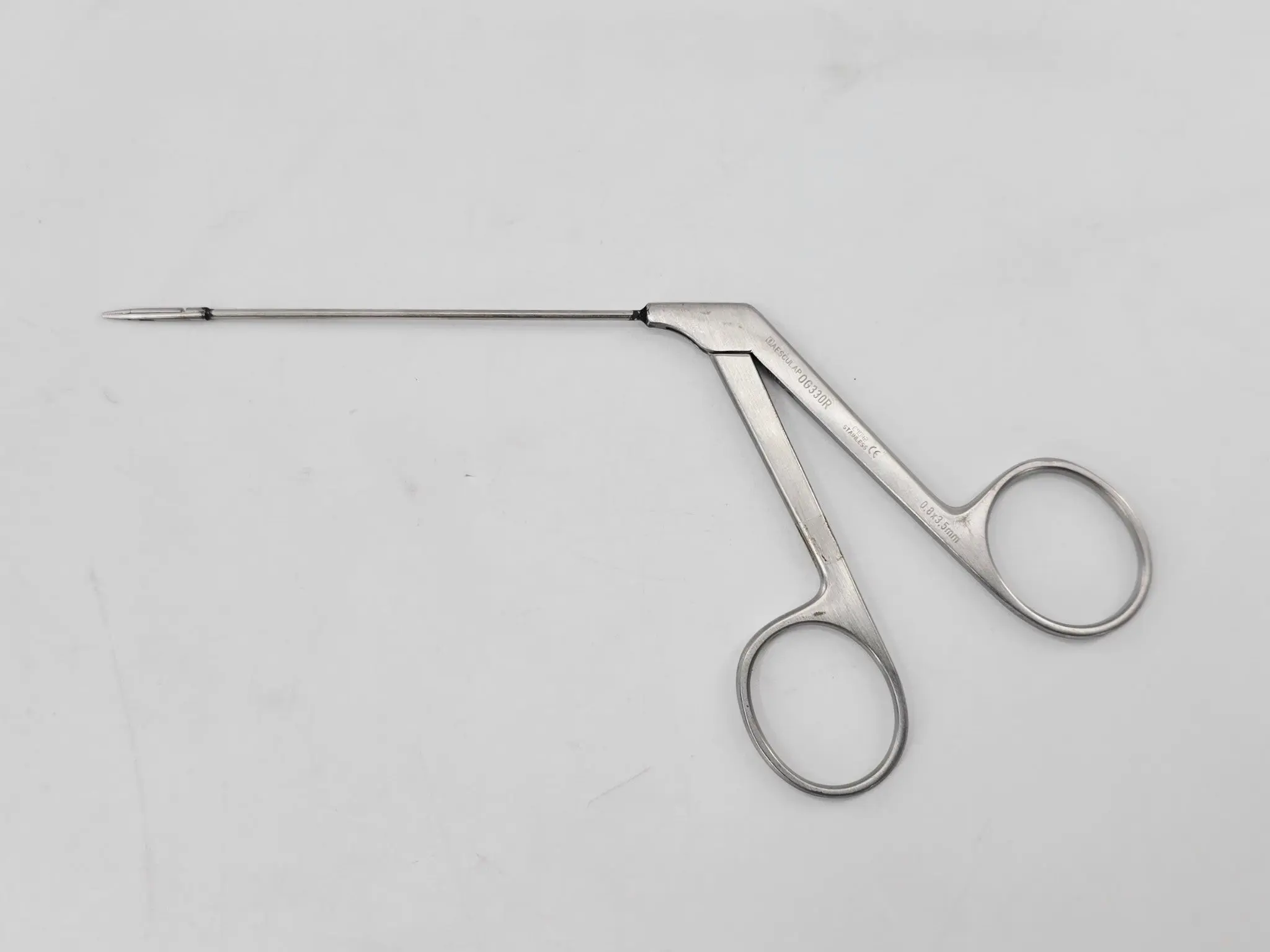 Aesculap OG330R Micro Alligator Grasping Forceps Serrated ENT 6" - Image 2