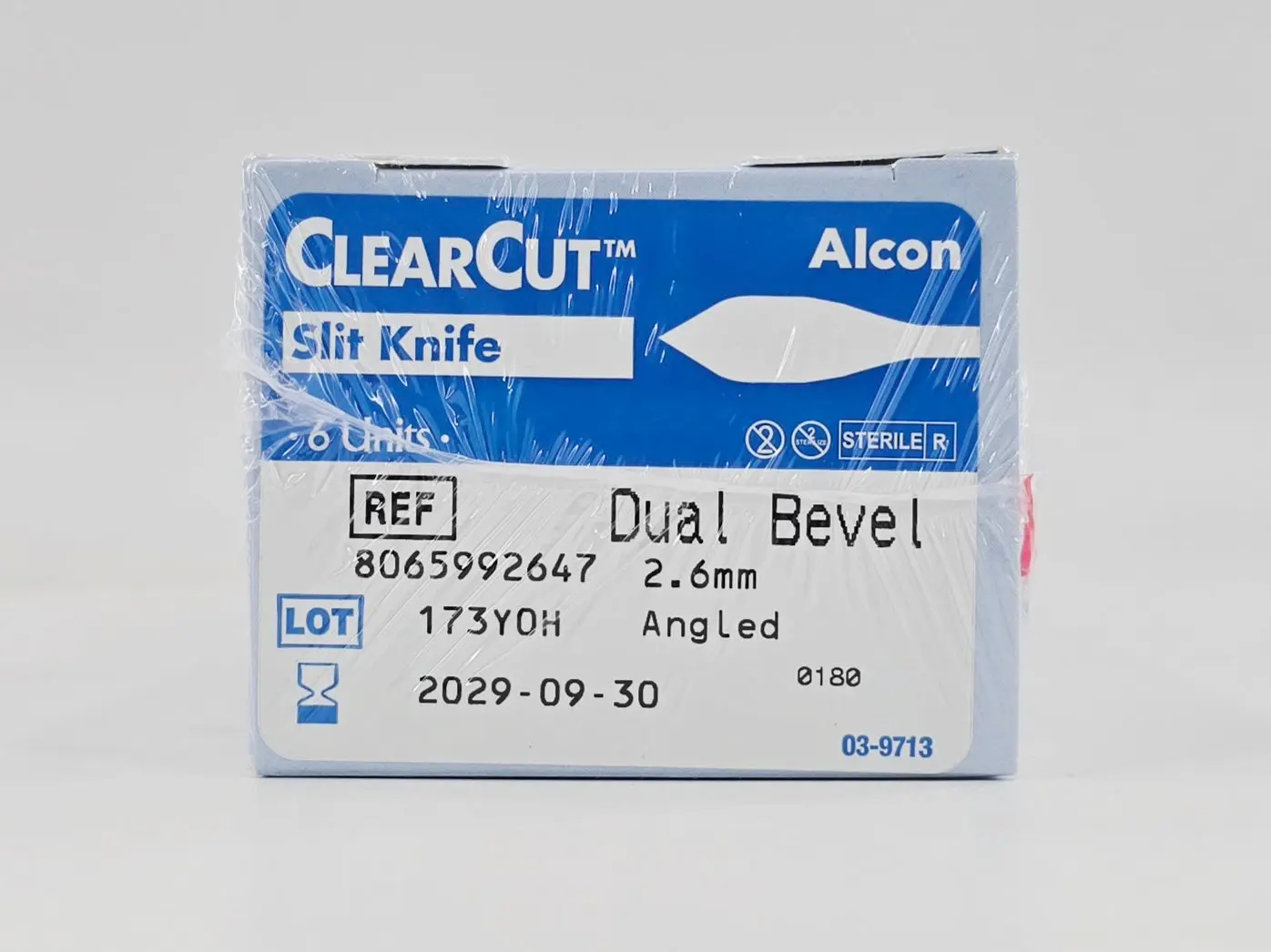 Alcon 8065992647 ClearCut Slit Knife Dual Bevel 2.6mm Angled 6/BX - Image 2