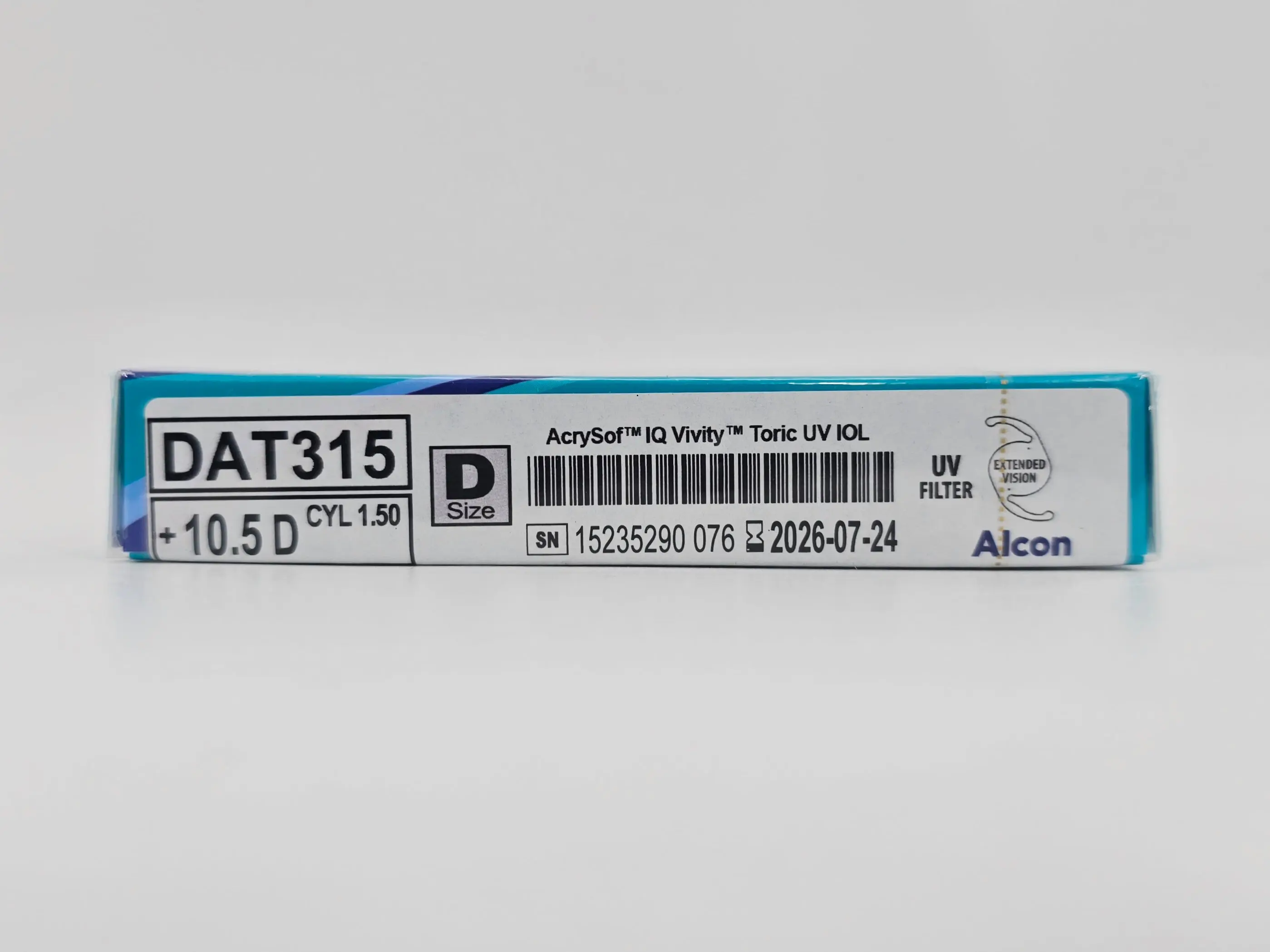 Alcon DAT315.105 AcrySof IQ Vivity Toric UV Absorbing Extended Vision IOL +10.5 D Size D 1/EA - Image 4