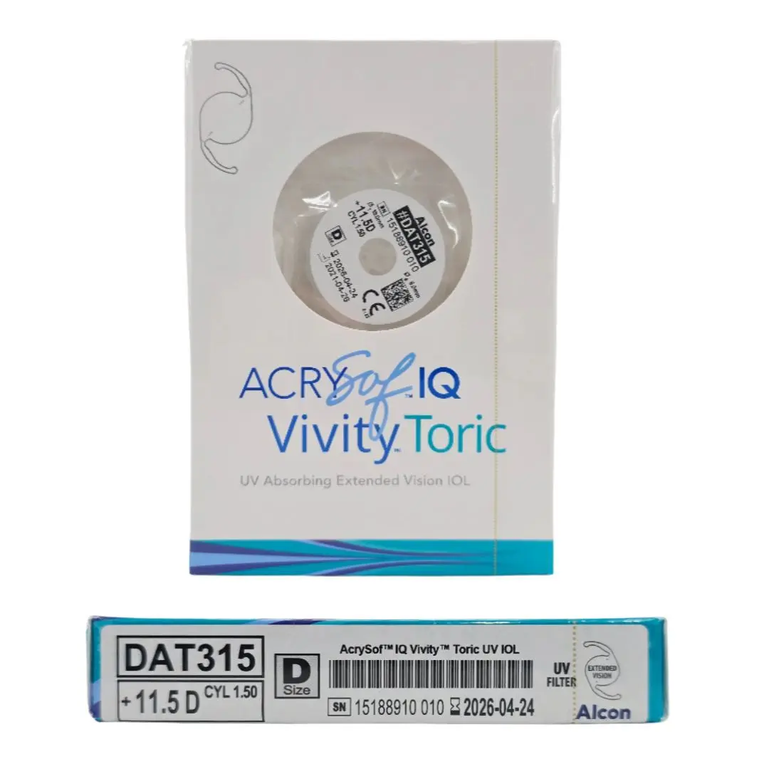 Alcon DAT315.115 AcrySof IQ Vivity Toric UV Absorbing Extended Vision IOL +11.5 D Size D 1/EA