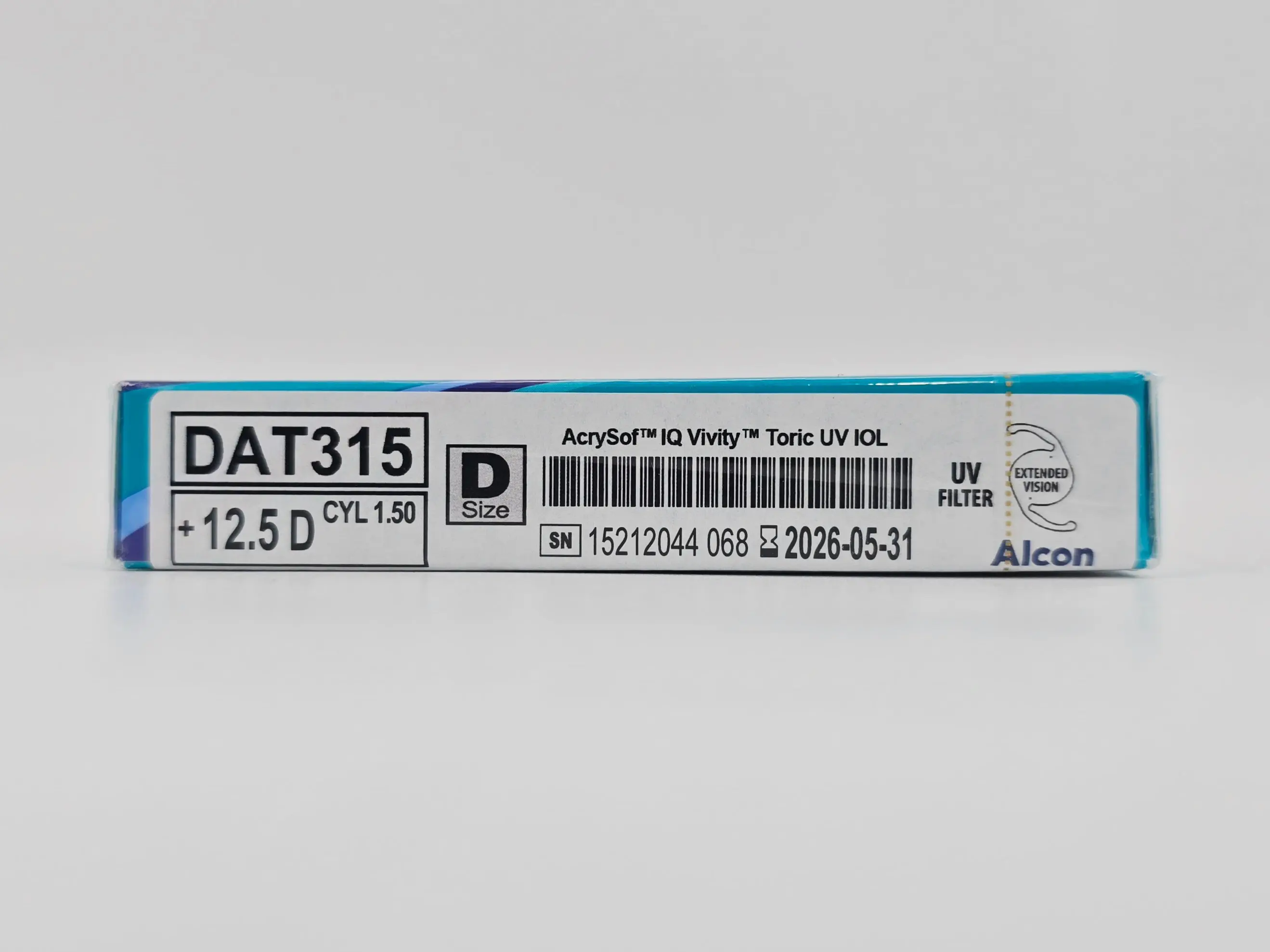 Alcon DAT315.125 AcrySof IQ Vivity Toric UV Absorbing Extended Vision IOL +12.5 D Size D 1/EA - Image 4