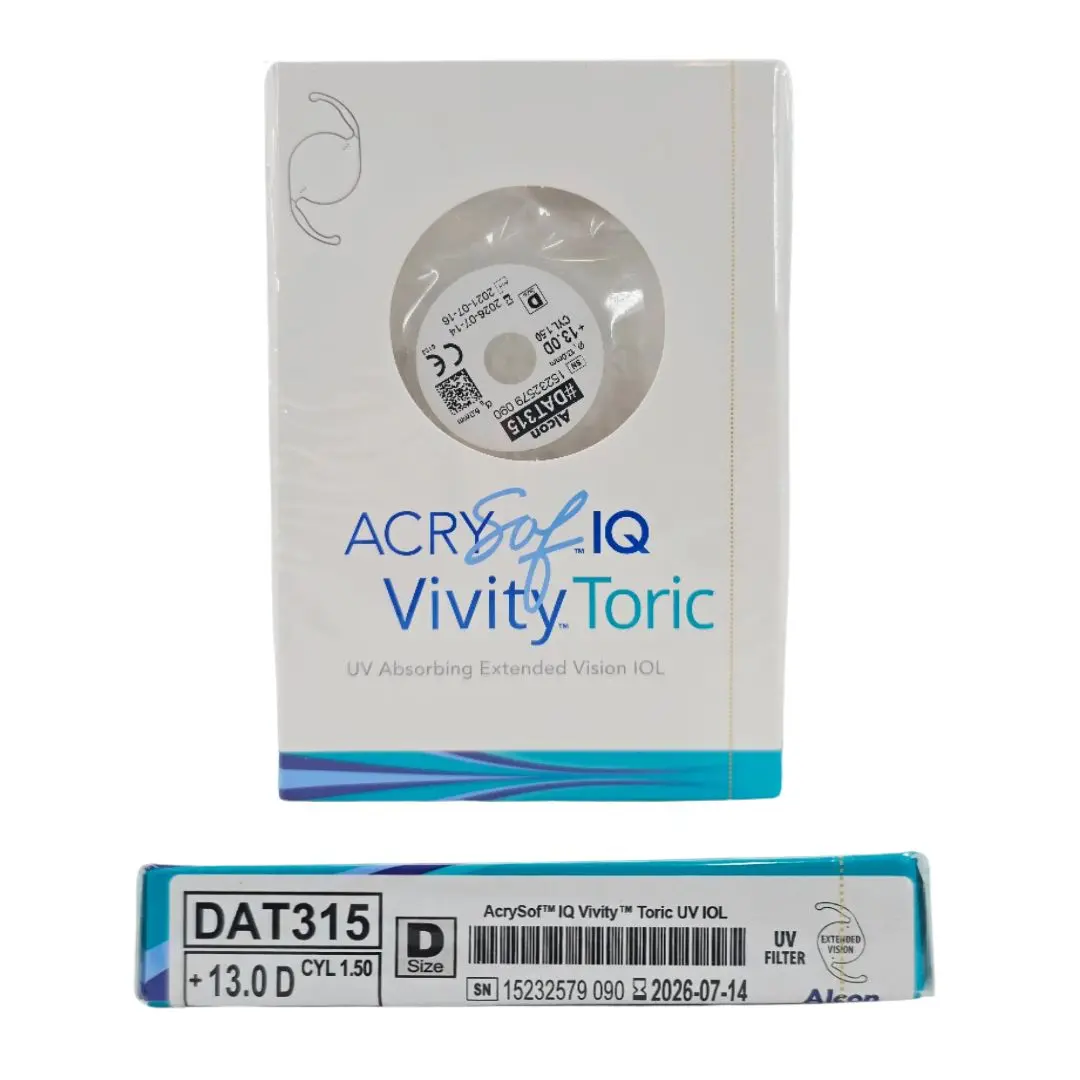 Alcon DAT315.130 AcrySof IQ Vivity Toric UV Absorbing Extended Vision IOL +13.0 D Size D 1/EA