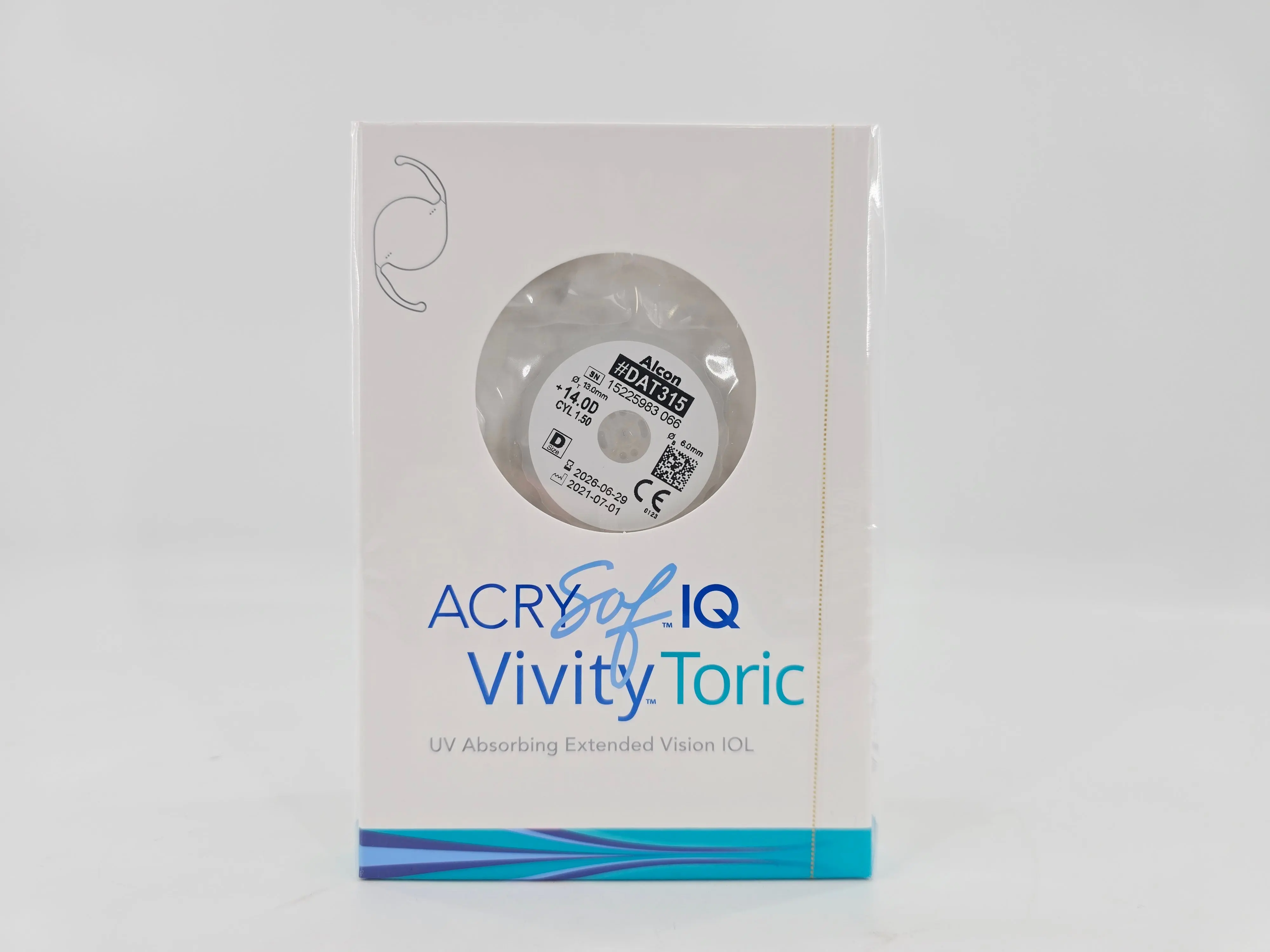 Alcon DAT315.140 AcrySof IQ Vivity Toric UV Absorbing Extended Vision IOL +14.0 D Size D 1/EA - Image 2