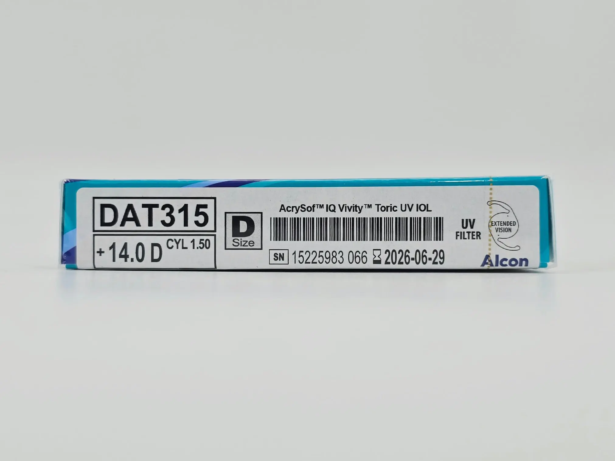 Alcon DAT315.140 AcrySof IQ Vivity Toric UV Absorbing Extended Vision IOL +14.0 D Size D 1/EA - Image 4