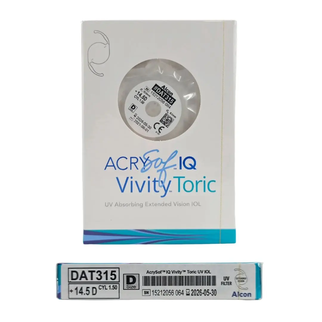 Alcon DAT315.145 AcrySof IQ Vivity Toric UV Absorbing Extended Vision IOL +14.5 D Size D 1/EA