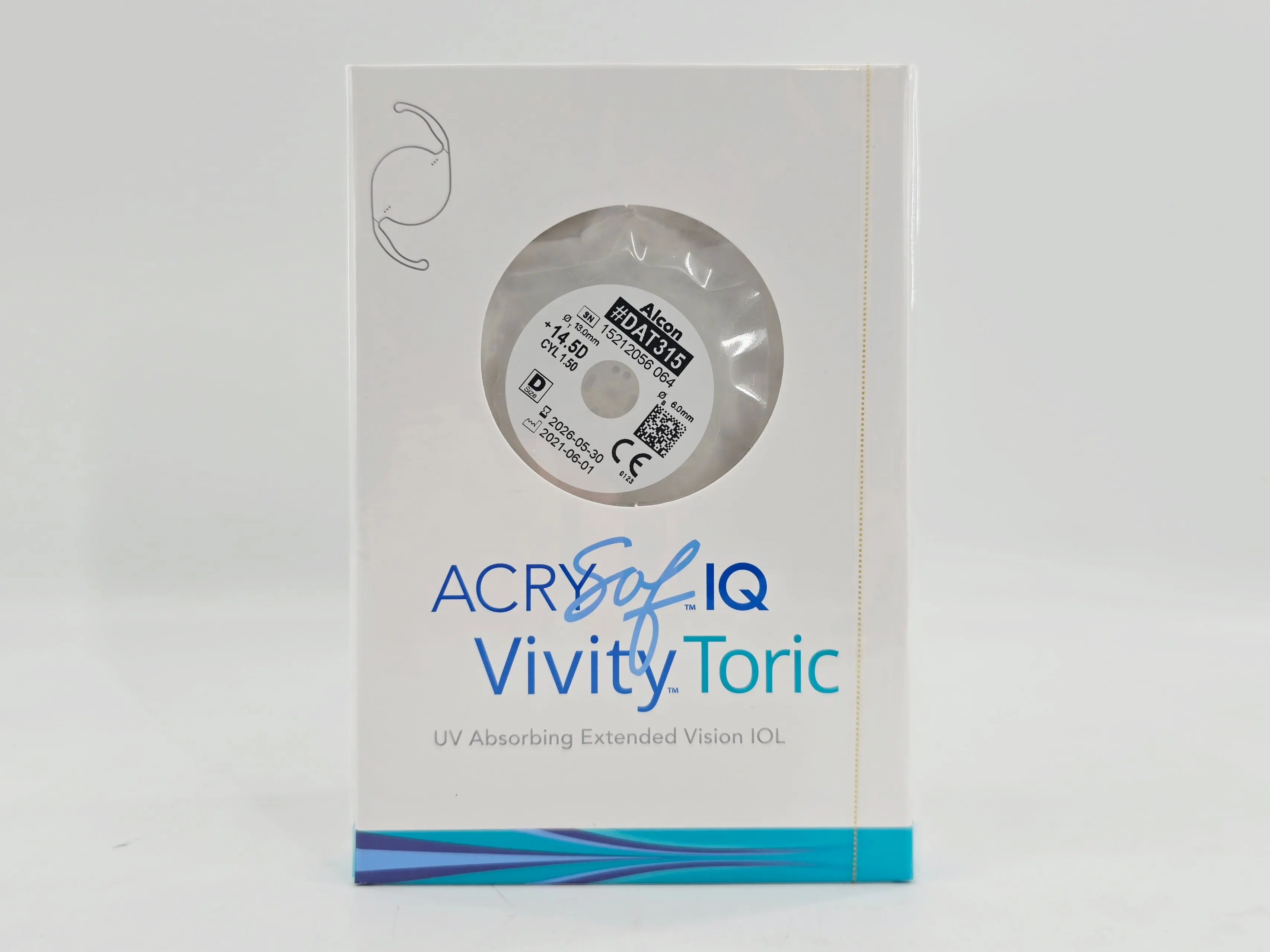 Alcon DAT315.145 AcrySof IQ Vivity Toric UV Absorbing Extended Vision IOL +14.5 D Size D 1/EA - Image 2