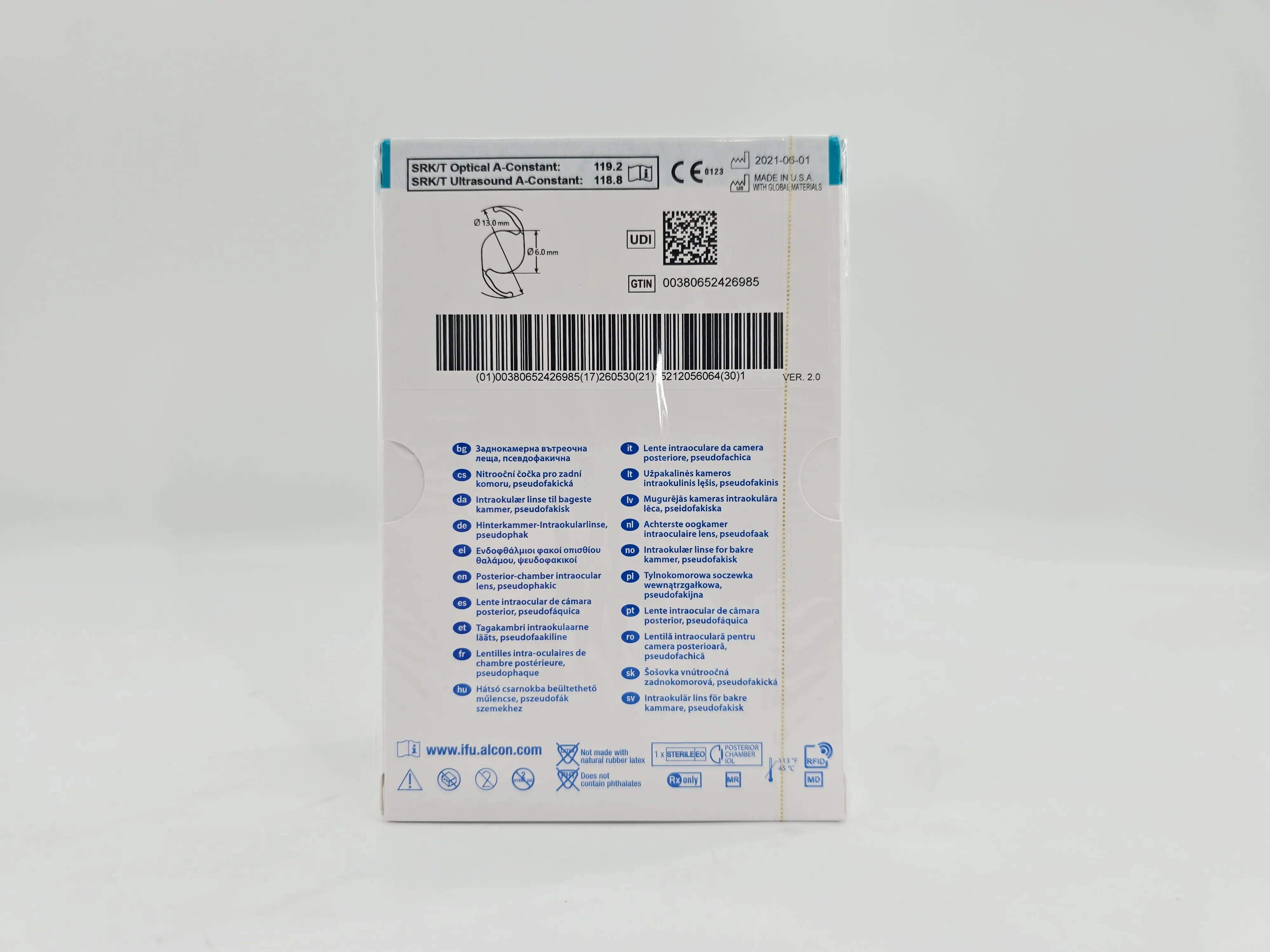 Alcon DAT315.145 AcrySof IQ Vivity Toric UV Absorbing Extended Vision IOL +14.5 D Size D 1/EA - Image 3