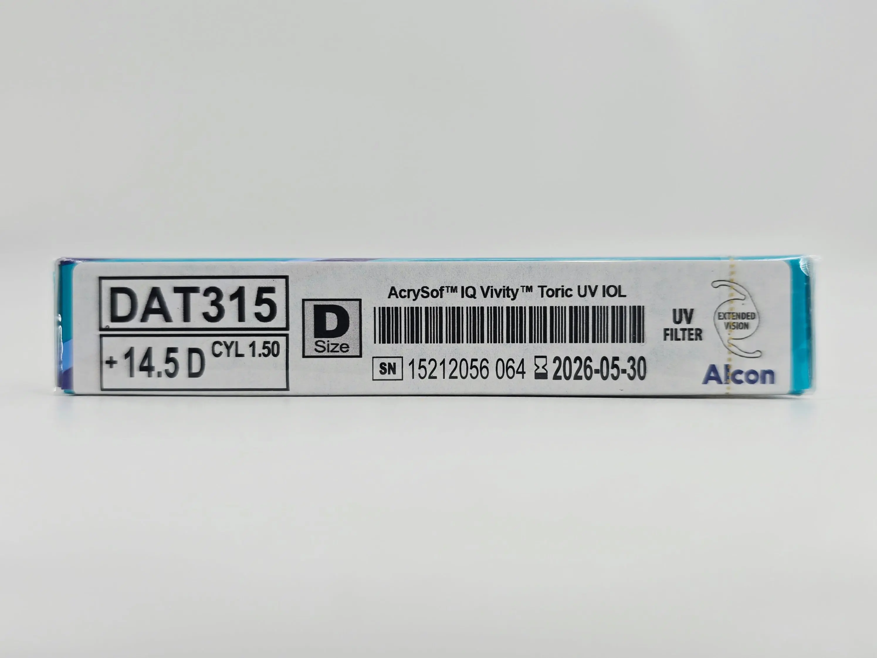 Alcon DAT315.145 AcrySof IQ Vivity Toric UV Absorbing Extended Vision IOL +14.5 D Size D 1/EA - Image 4