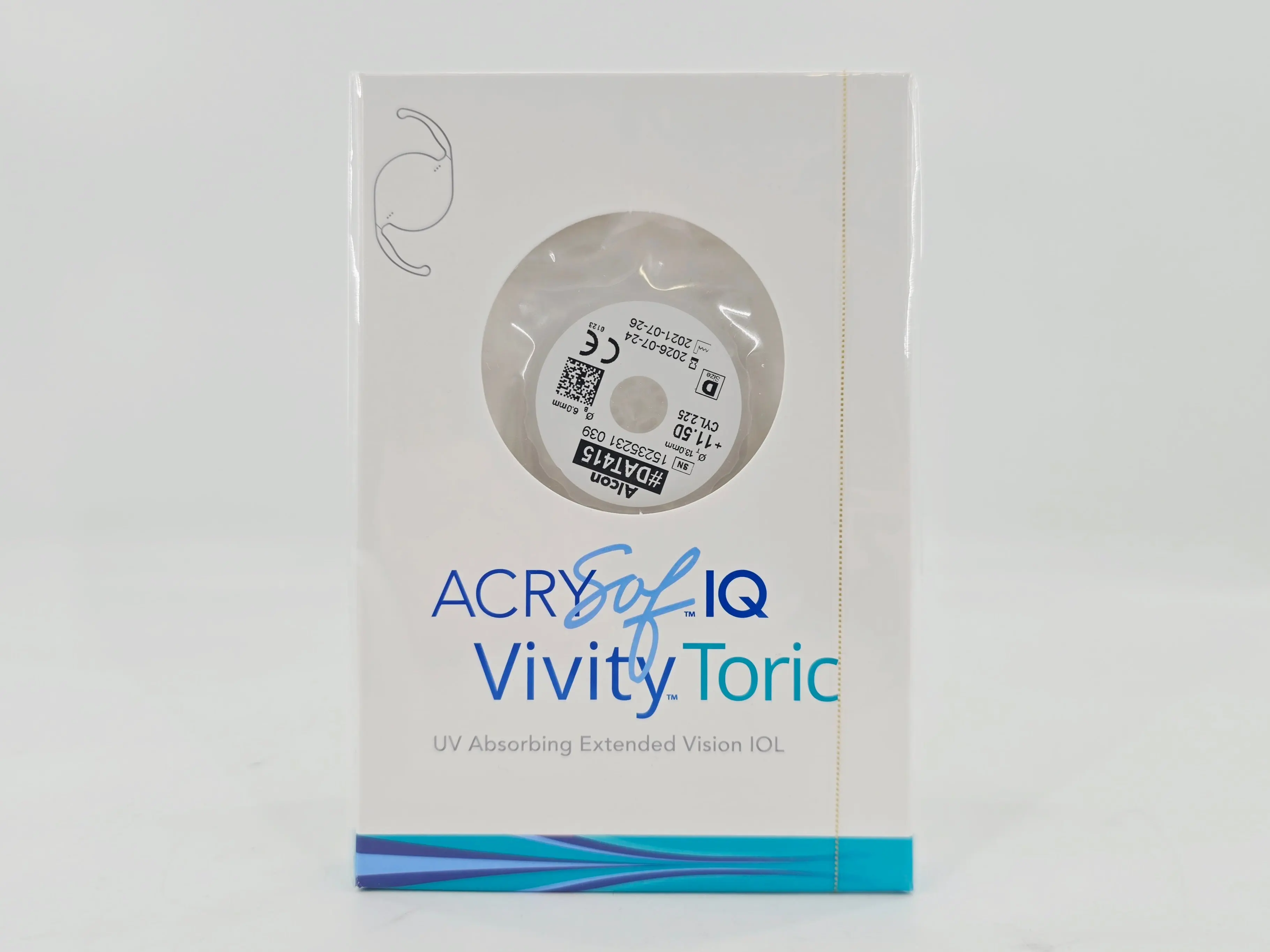 Alcon DAT415.115 AcrySof IQ Vivity Toric UV Absorbing Extended Vision IOL +11.5 D Size D 1/EA - Image 2