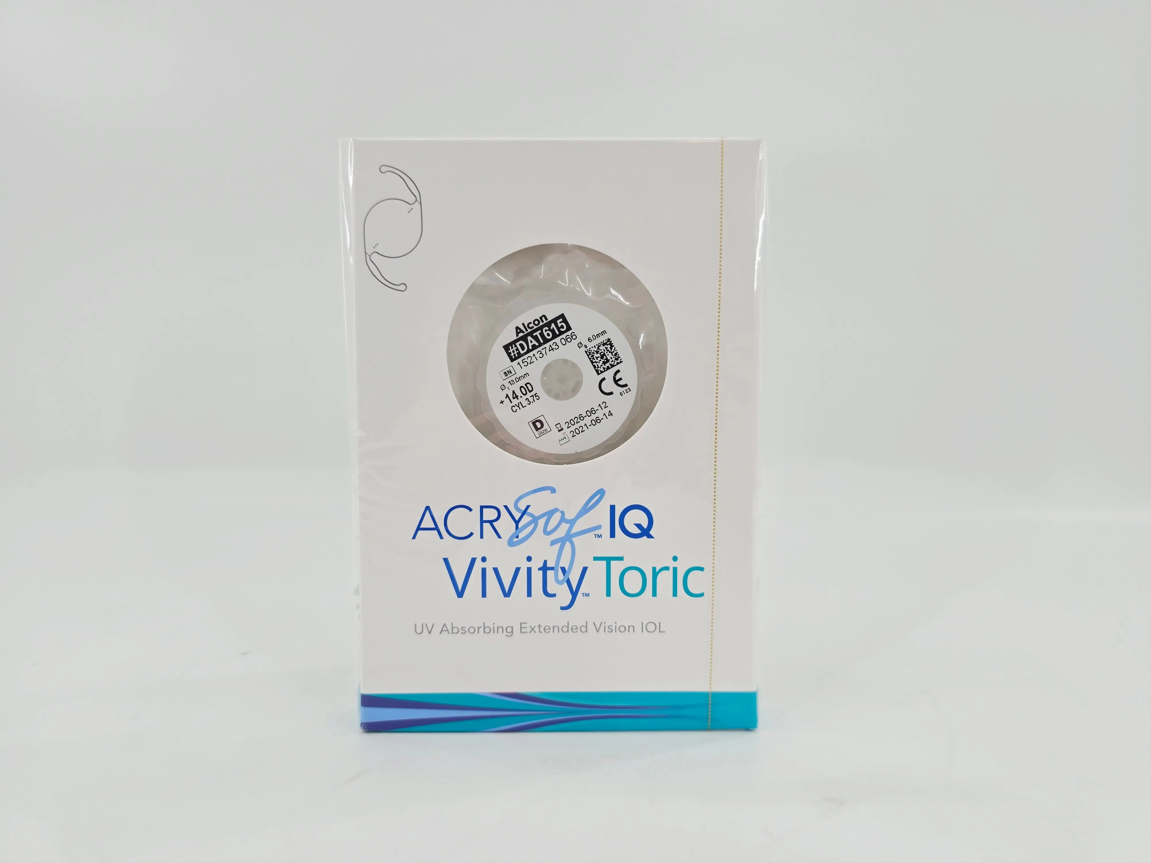 Alcon DAT615.140 AcrySof IQ Vivity Toric UV Absorbing Extended Vision IOL +14.0 D Size D 1/EA - Image 2