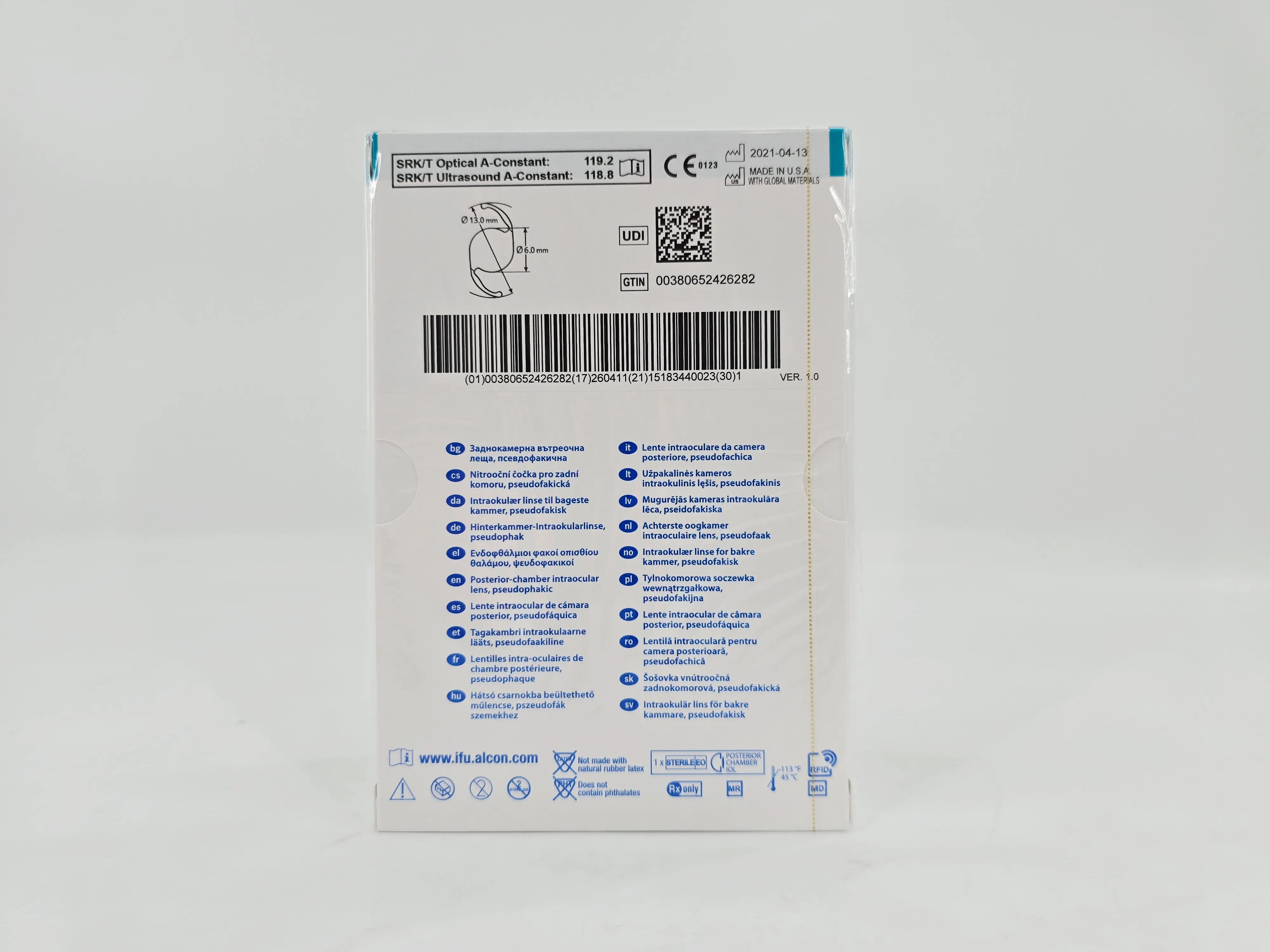 Alcon DAT615.205 AcrySof IQ Vivity Toric UV Absorbing Extended Vision IOL +20.5 D Size D 1/EA - Image 3