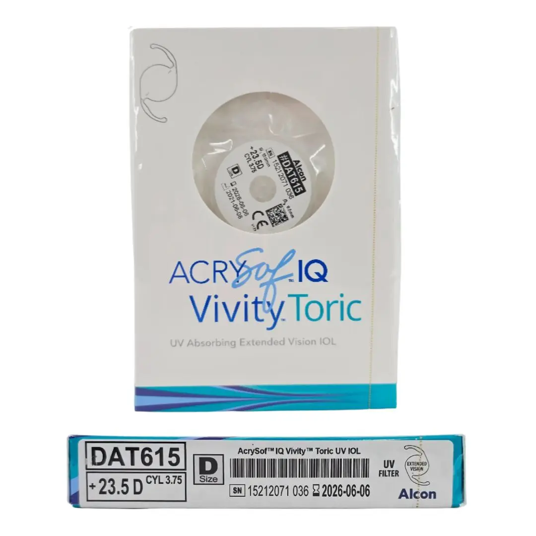 Alcon DAT615.235 AcrySof IQ Vivity Toric UV Absorbing Extended Vision IOL +23.5 D Size D 1/EA