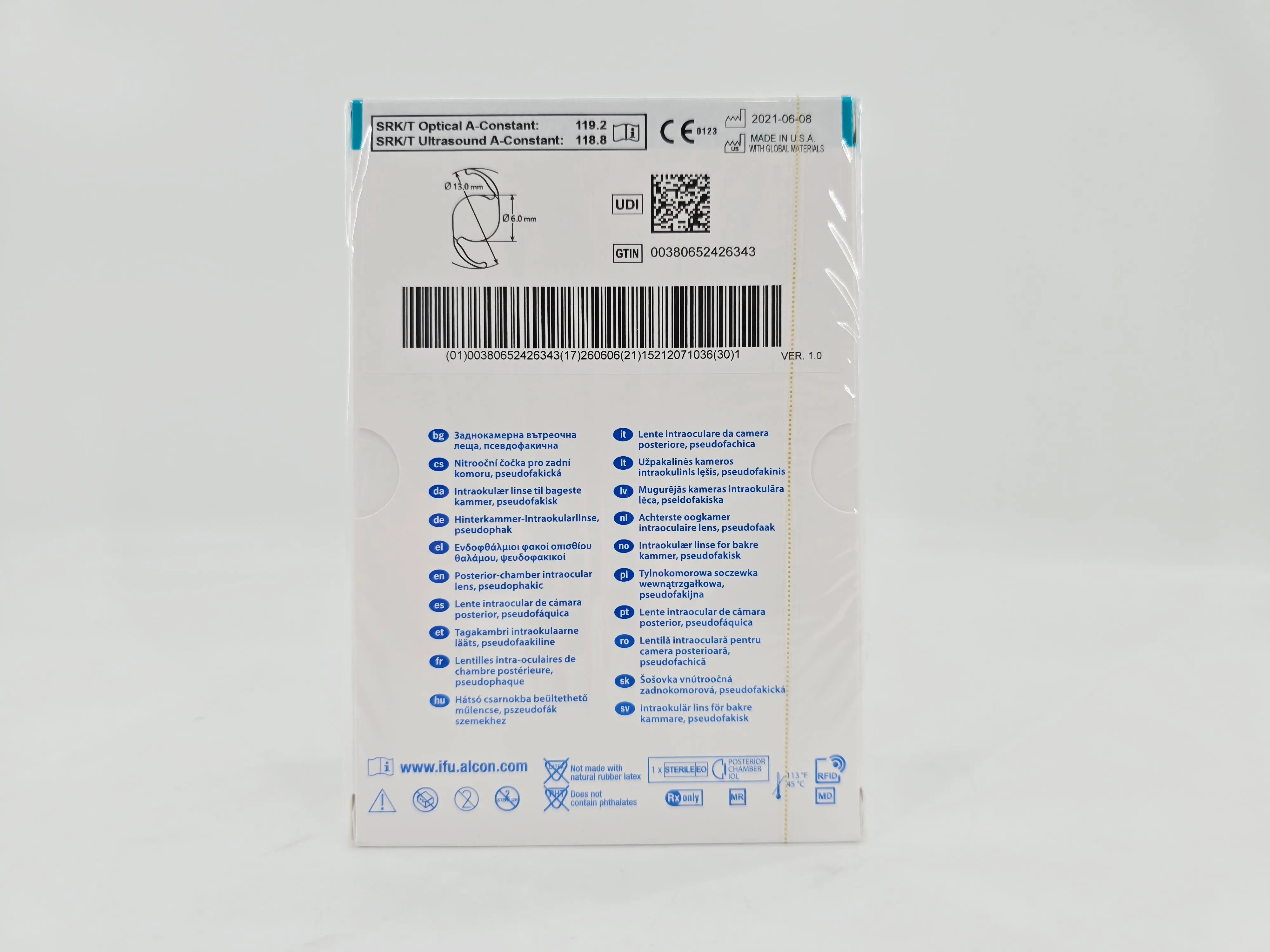 Alcon DAT615.235 AcrySof IQ Vivity Toric UV Absorbing Extended Vision IOL +23.5 D Size D 1/EA - Image 4