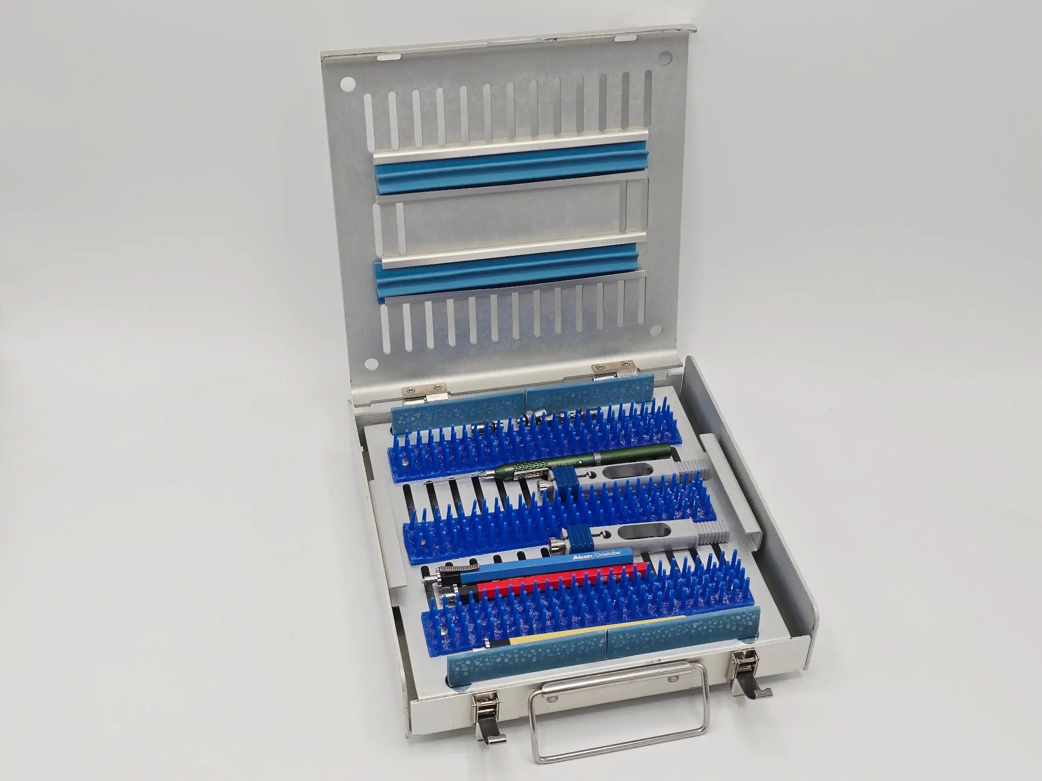 Alcon Grieshaber Ophthalmic Instrument Set w/ Handles Tips Tray Case - Image 13