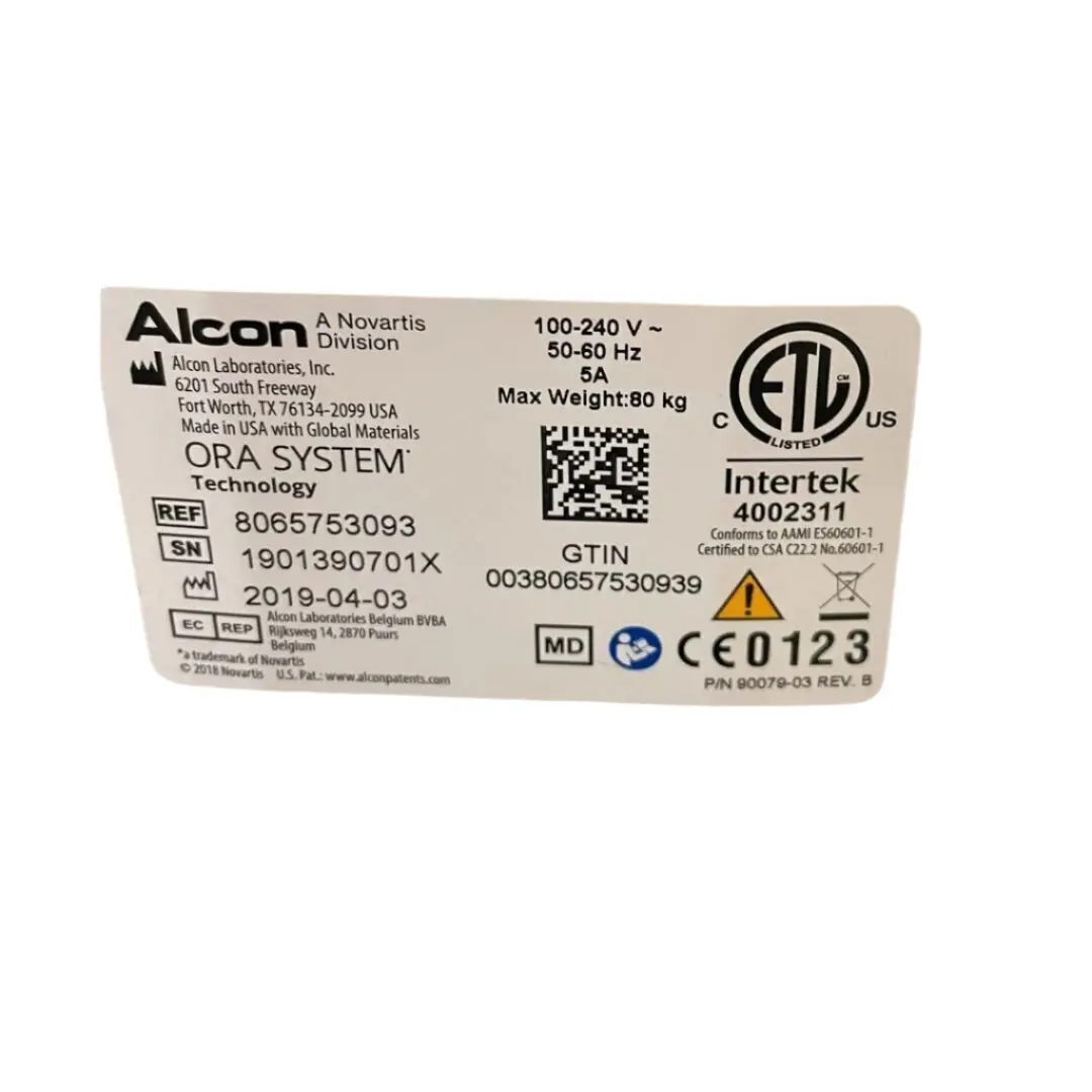 Alcon ORA Systems w/ VerifEye TM+ 2.0 Technology Cart 8065753093 DOM: 2019 - Image 8