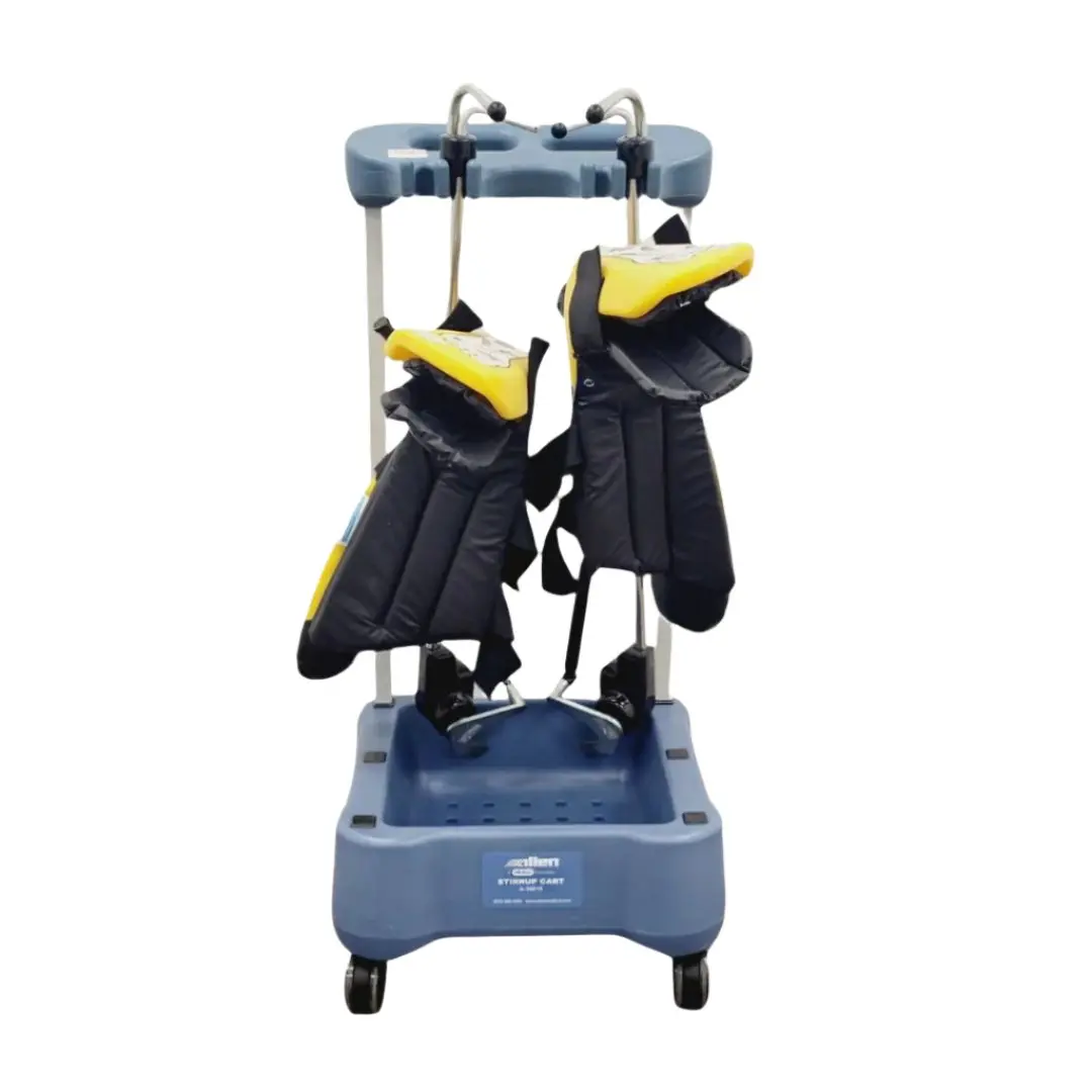Allen Medical Yellowfin Stirrups Left & Right w/ Reusable Pads & Cart