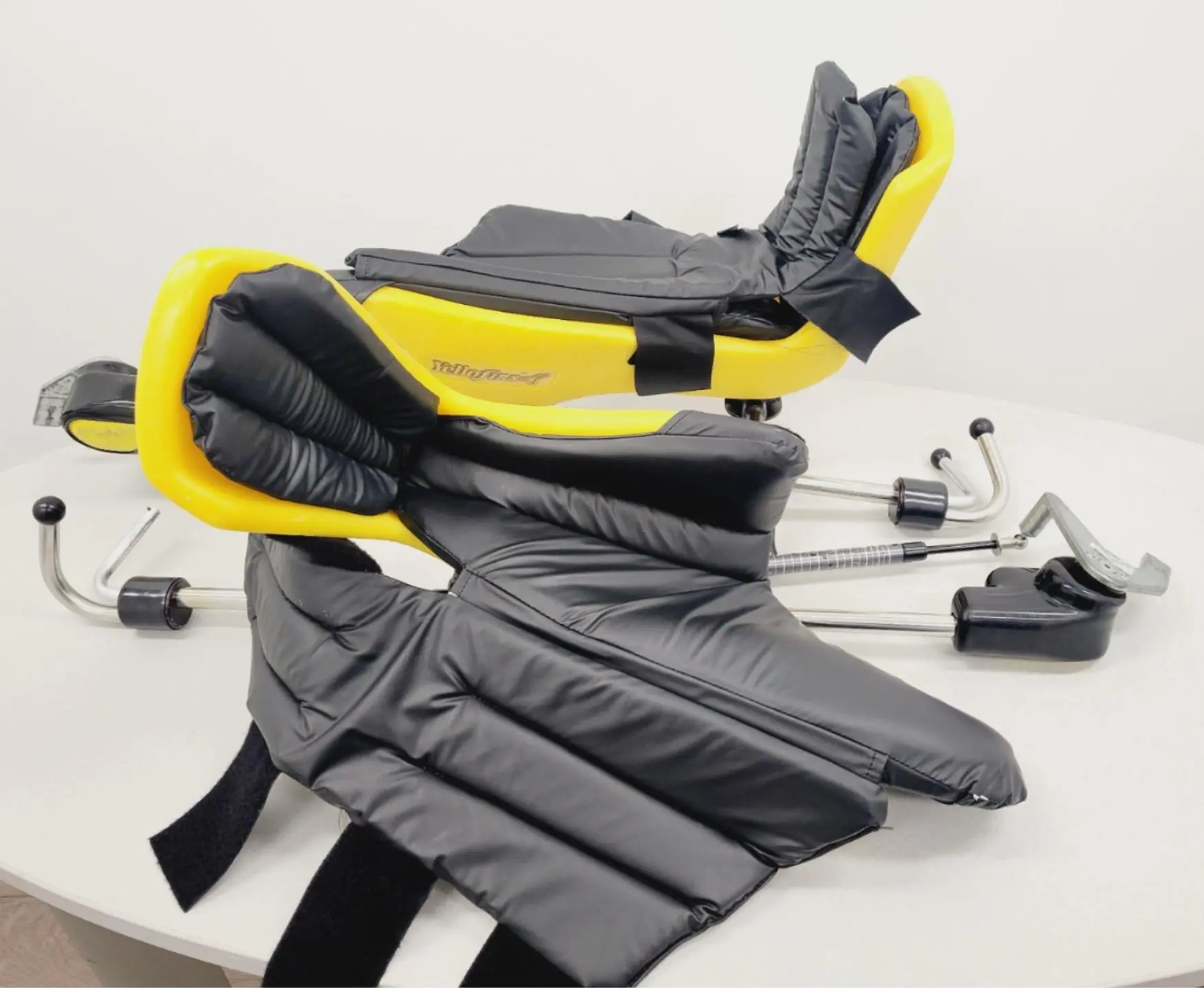 Allen Medical Yellowfin Stirrups Left & Right w/ Reusable Pads & Cart - Image 3