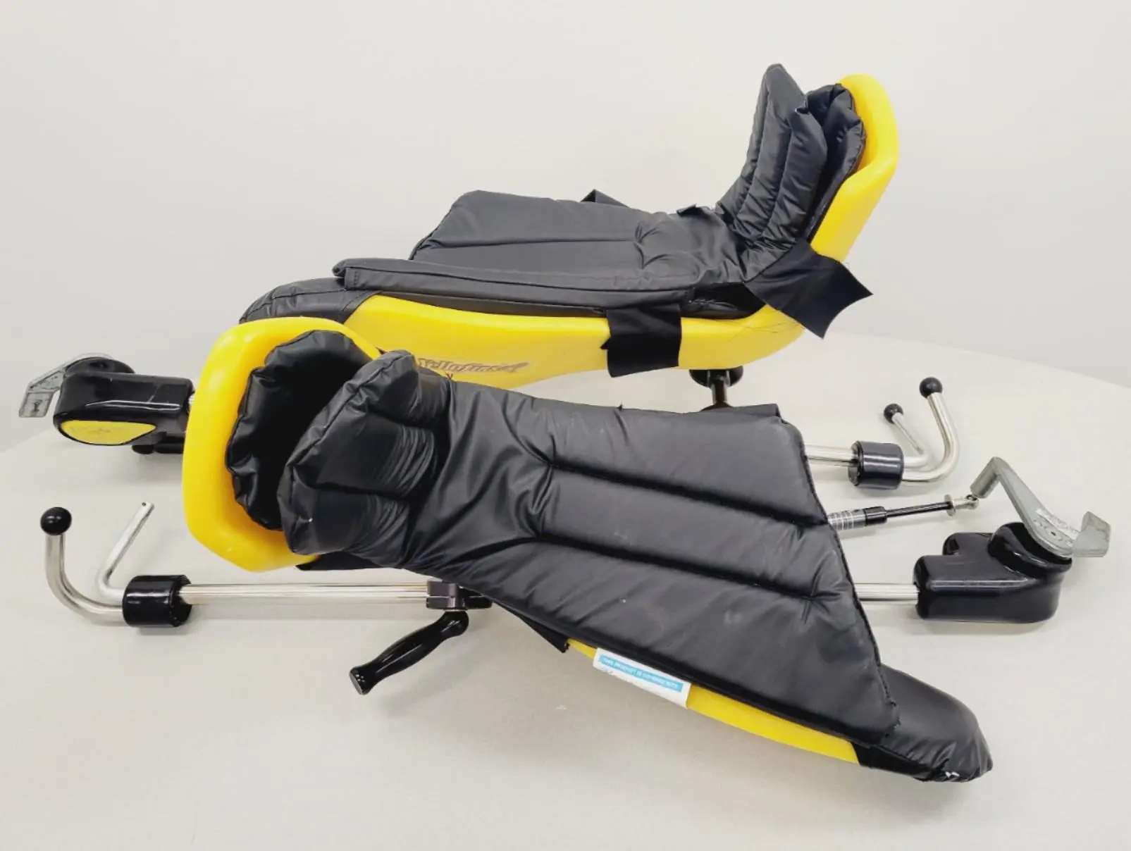 Allen Medical Yellowfin Stirrups Left & Right w/ Reusable Pads & Cart - Image 4