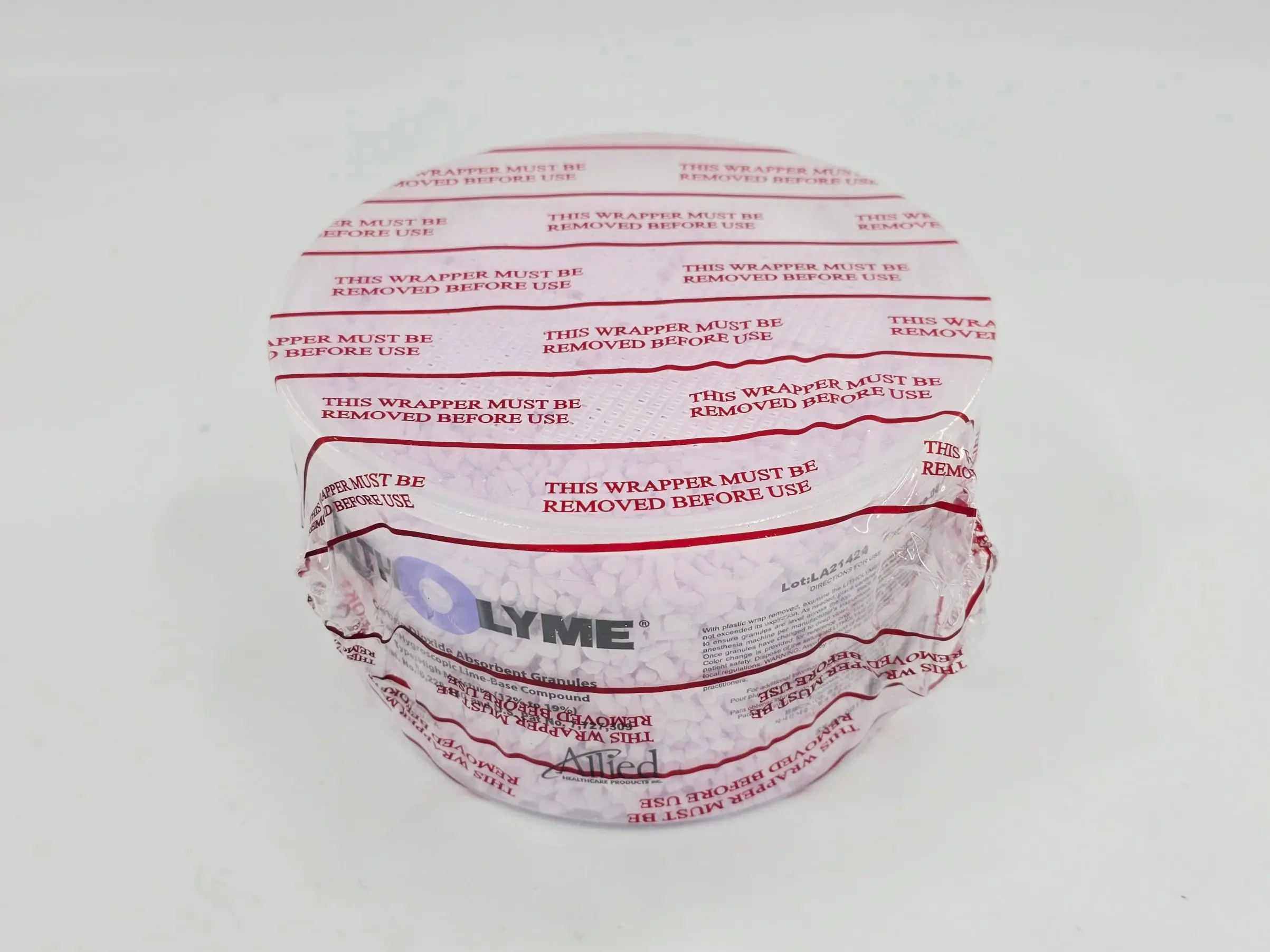 Allied Healthcare AHC-55-01-0015 Litholyme Carbon Dioxide Absorbent Cylindrical Canister 1kg 1/EA - Image 2