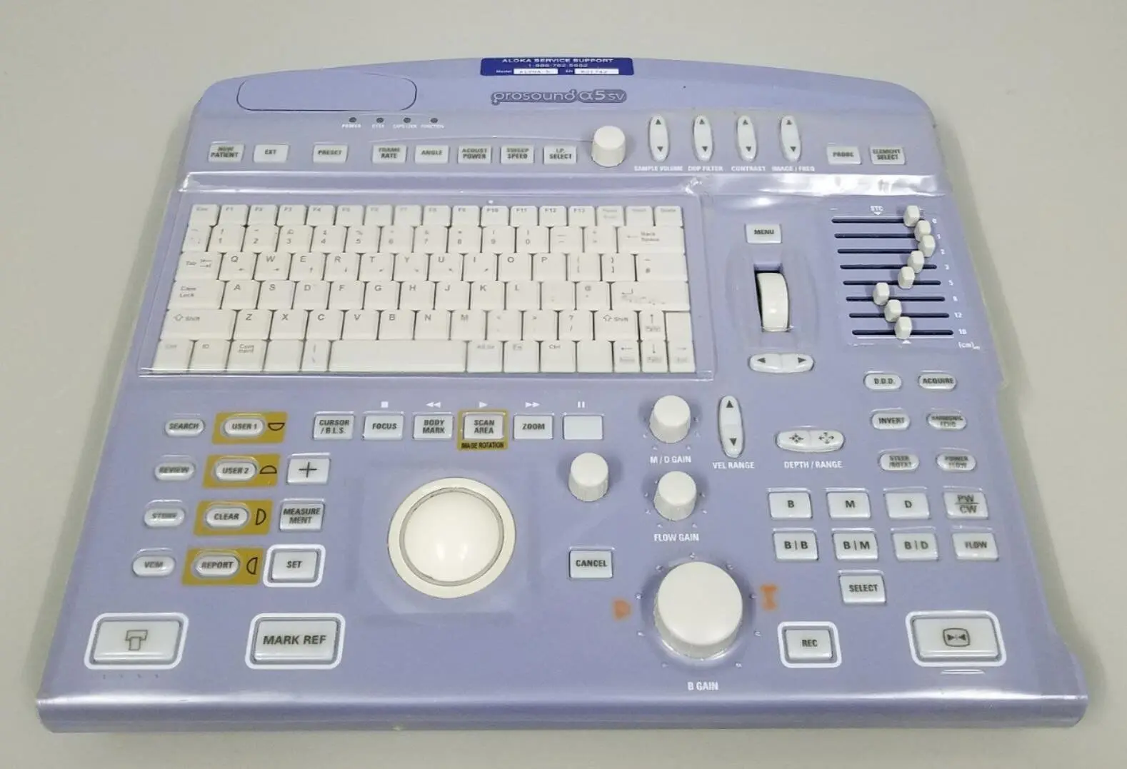 Aloka SSD-a5 Ultrasound Prosound Keyboard ALPHAV 5 SV S/N: M01742 - Image 2