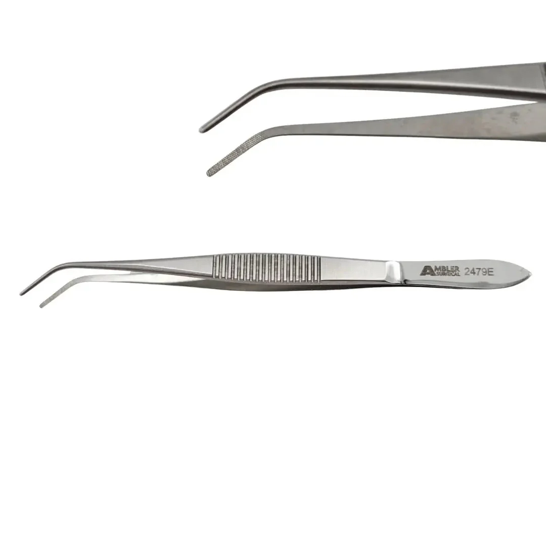 Ambler Surgical 2479E Nugent Utility Forceps 10mm Tips Angled 45° 4-1/4"